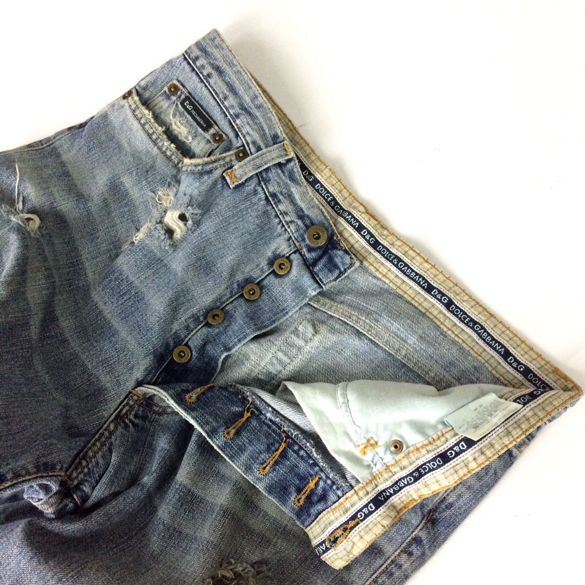 Dolce & Gabbana DOLCE & GABBANA D&G DISTRESSED DESIGN DENIM PANT Size US 32 / EU 48 - 13 Thumbnail