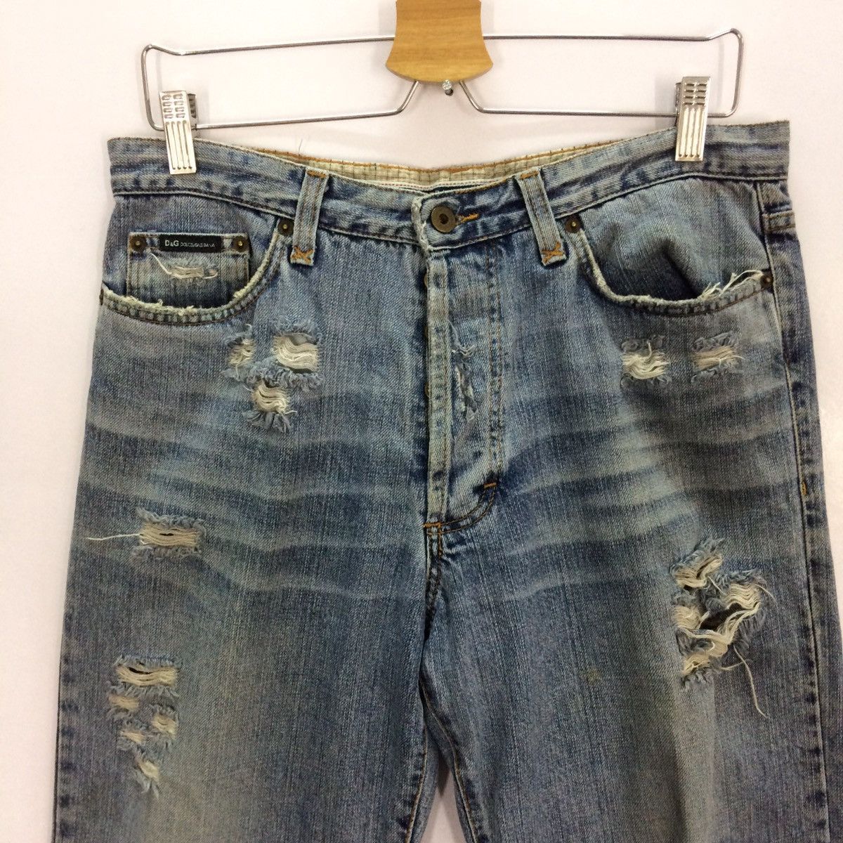 Dolce & Gabbana DOLCE & GABBANA D&G DISTRESSED DESIGN DENIM PANT Size US 32 / EU 48 - 2 Thumbnail
