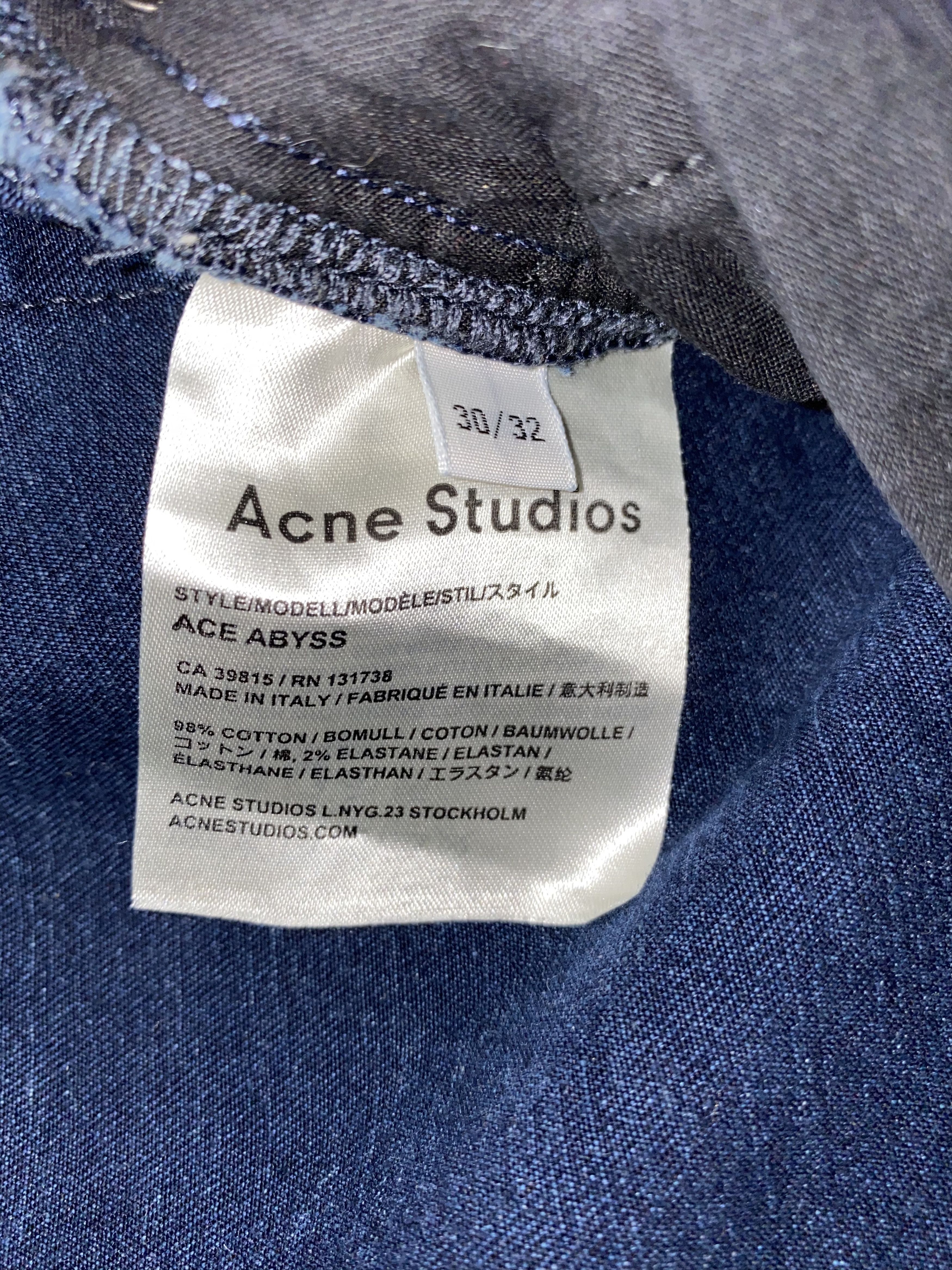 Acne Studios Acne Studios Ace Abyss Raw Indigo Denim Pants Size US 30 / EU 46 - 14 Thumbnail