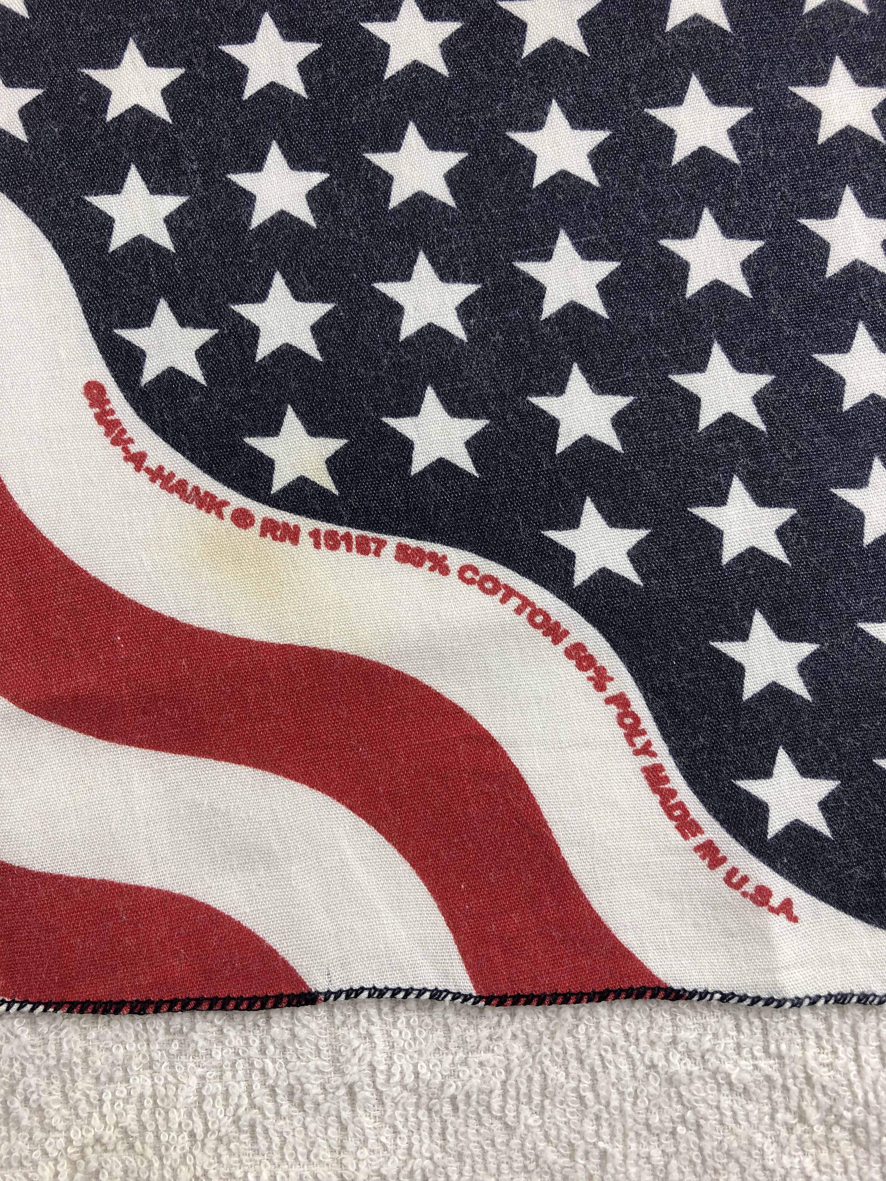 Vintage American Flag Handkerchief / Bandana / Neckerchief C200 Size ONE SIZE - 5 Thumbnail