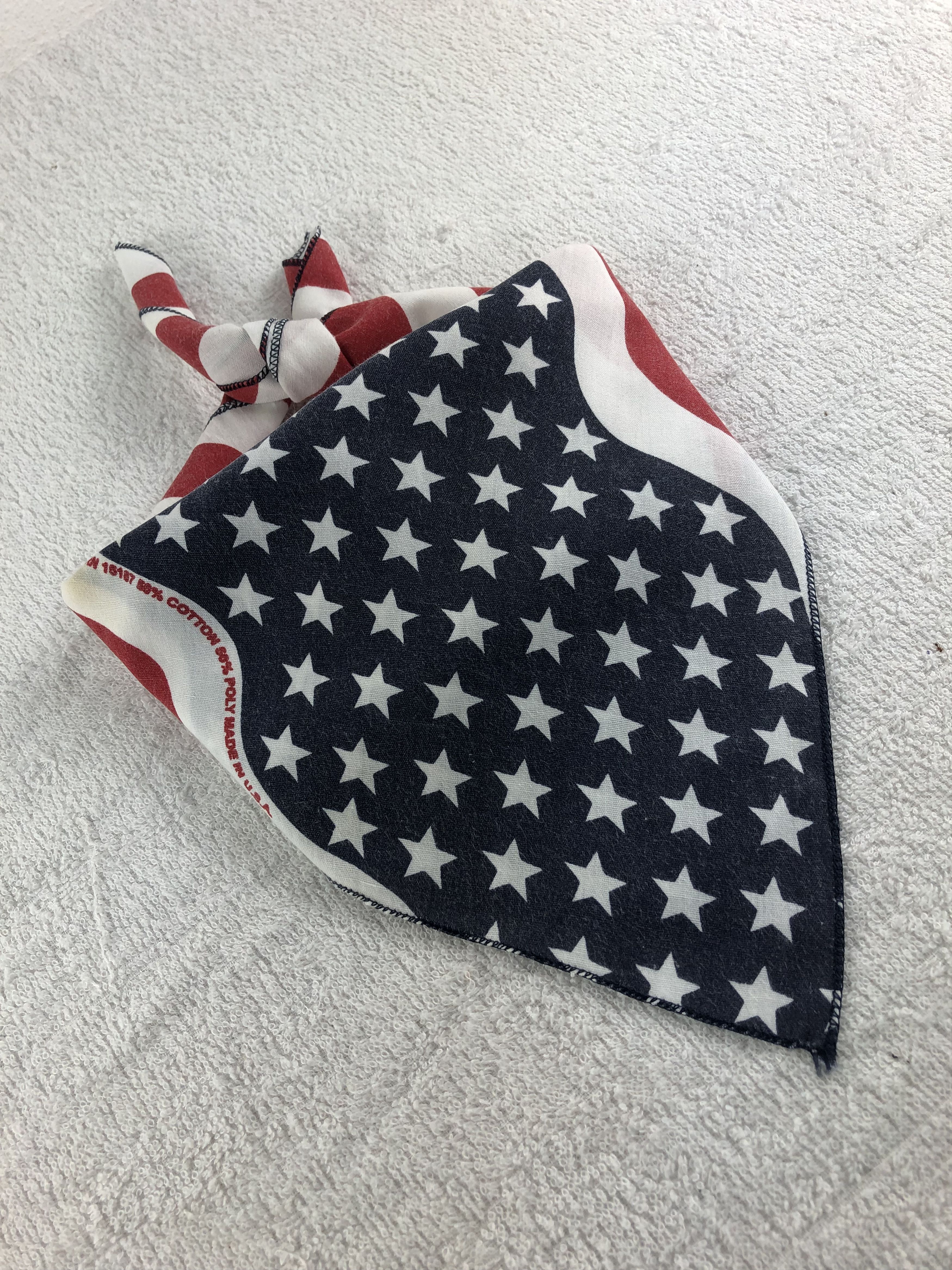 Vintage American Flag Handkerchief / Bandana / Neckerchief C200 Size ONE SIZE - 2 Thumbnail