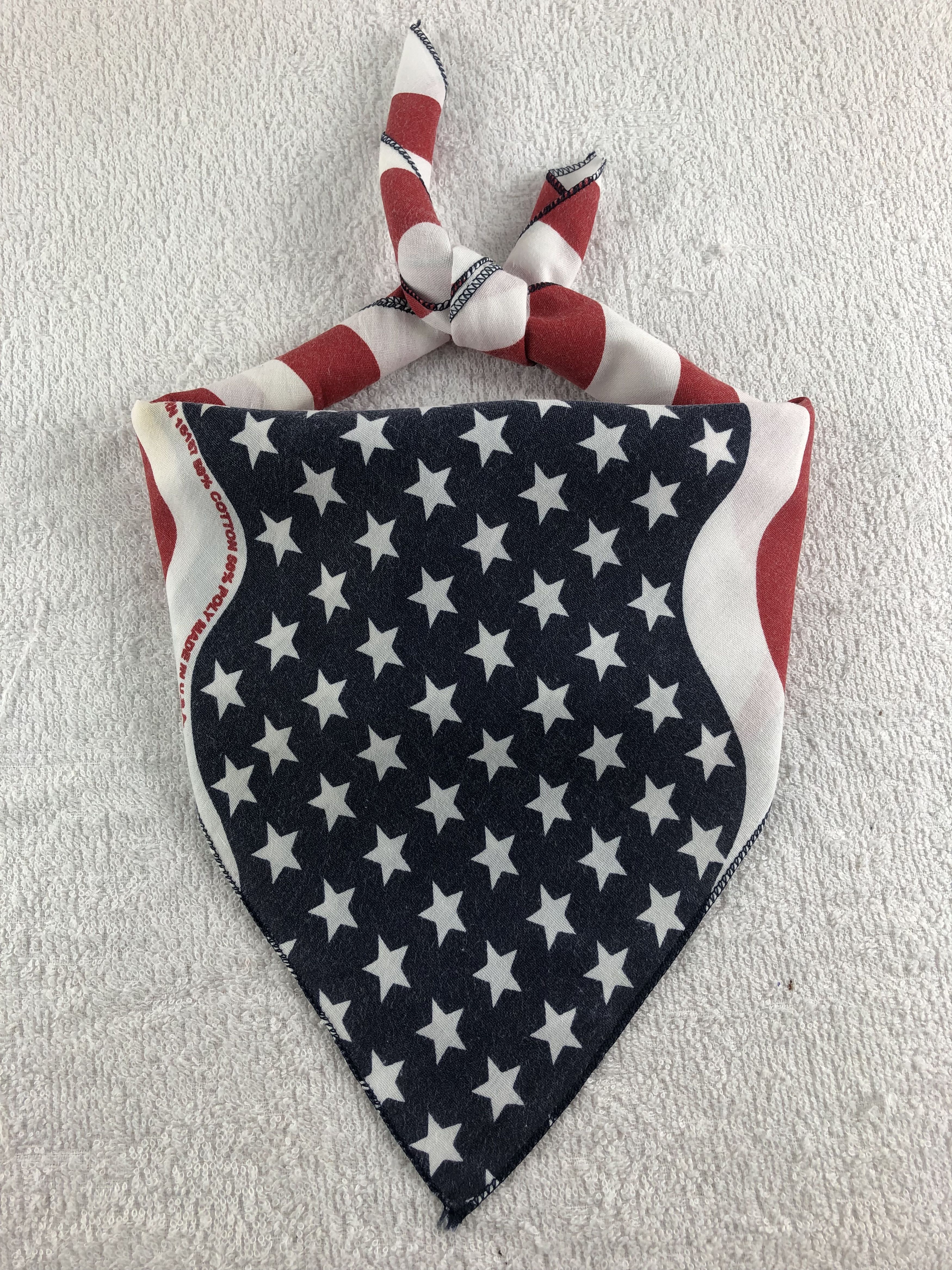 Vintage American Flag Handkerchief / Bandana / Neckerchief C200 Size ONE SIZE - 1 Thumbnail