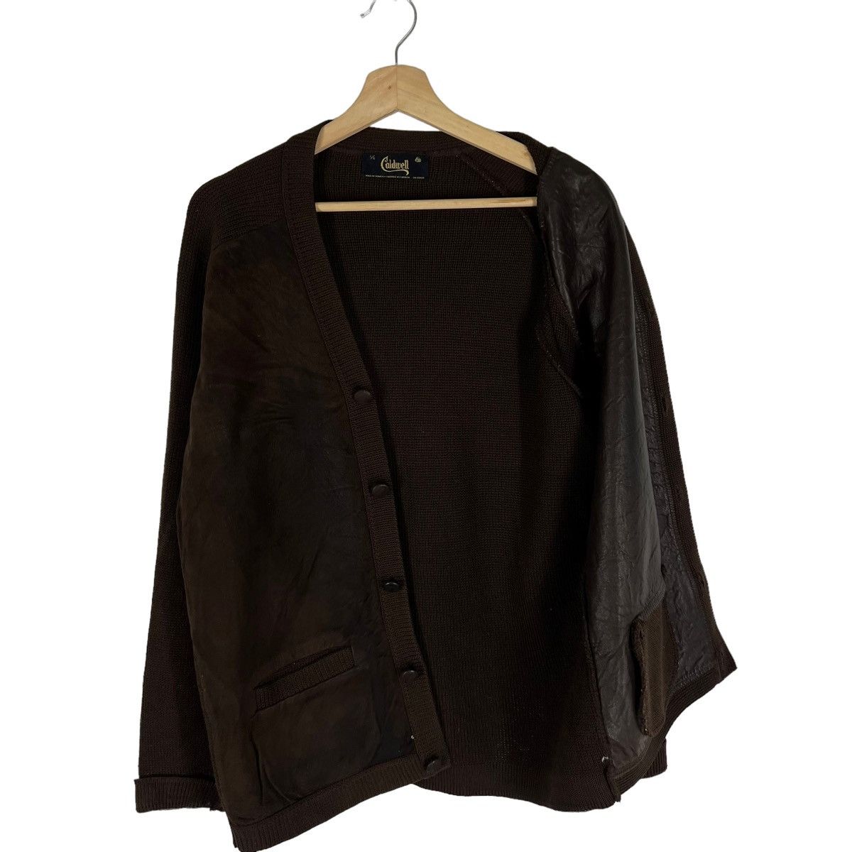 Japanese Brand VINTAGE CARDIGAN GENUINE LEATHER COLDWELL ISSEY MIYAKE Size US L / EU 52-54 / 3 - 10 Thumbnail