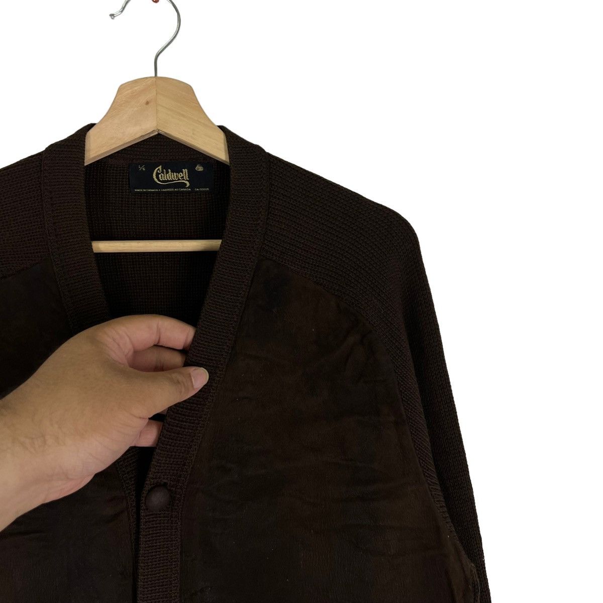 Japanese Brand VINTAGE CARDIGAN GENUINE LEATHER COLDWELL ISSEY MIYAKE Size US L / EU 52-54 / 3 - 5 Thumbnail