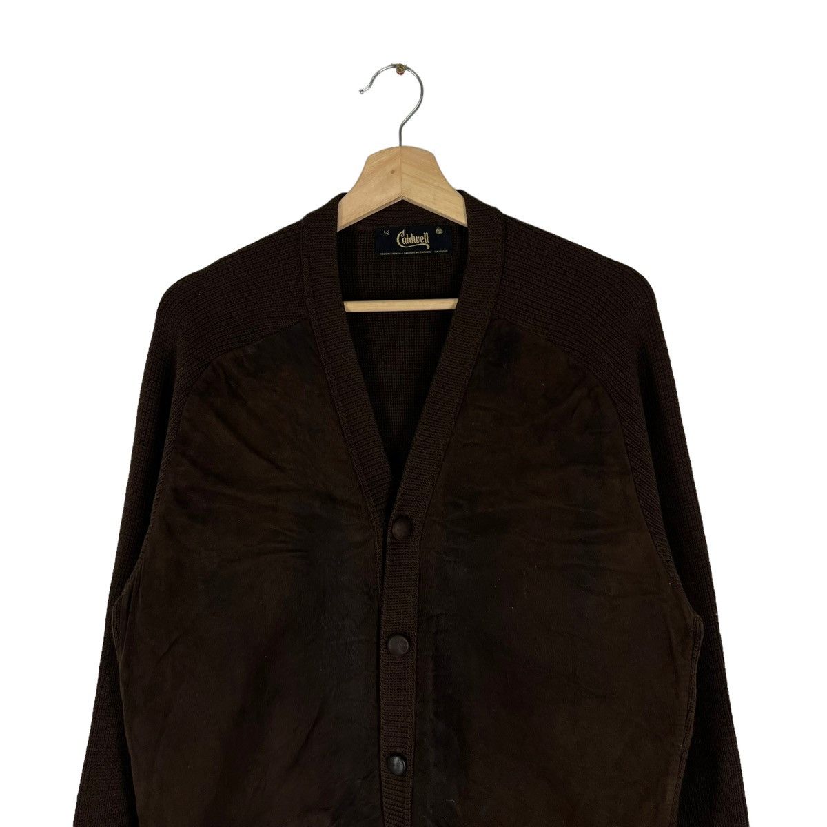 Japanese Brand VINTAGE CARDIGAN GENUINE LEATHER COLDWELL ISSEY MIYAKE Size US L / EU 52-54 / 3 - 3 Thumbnail