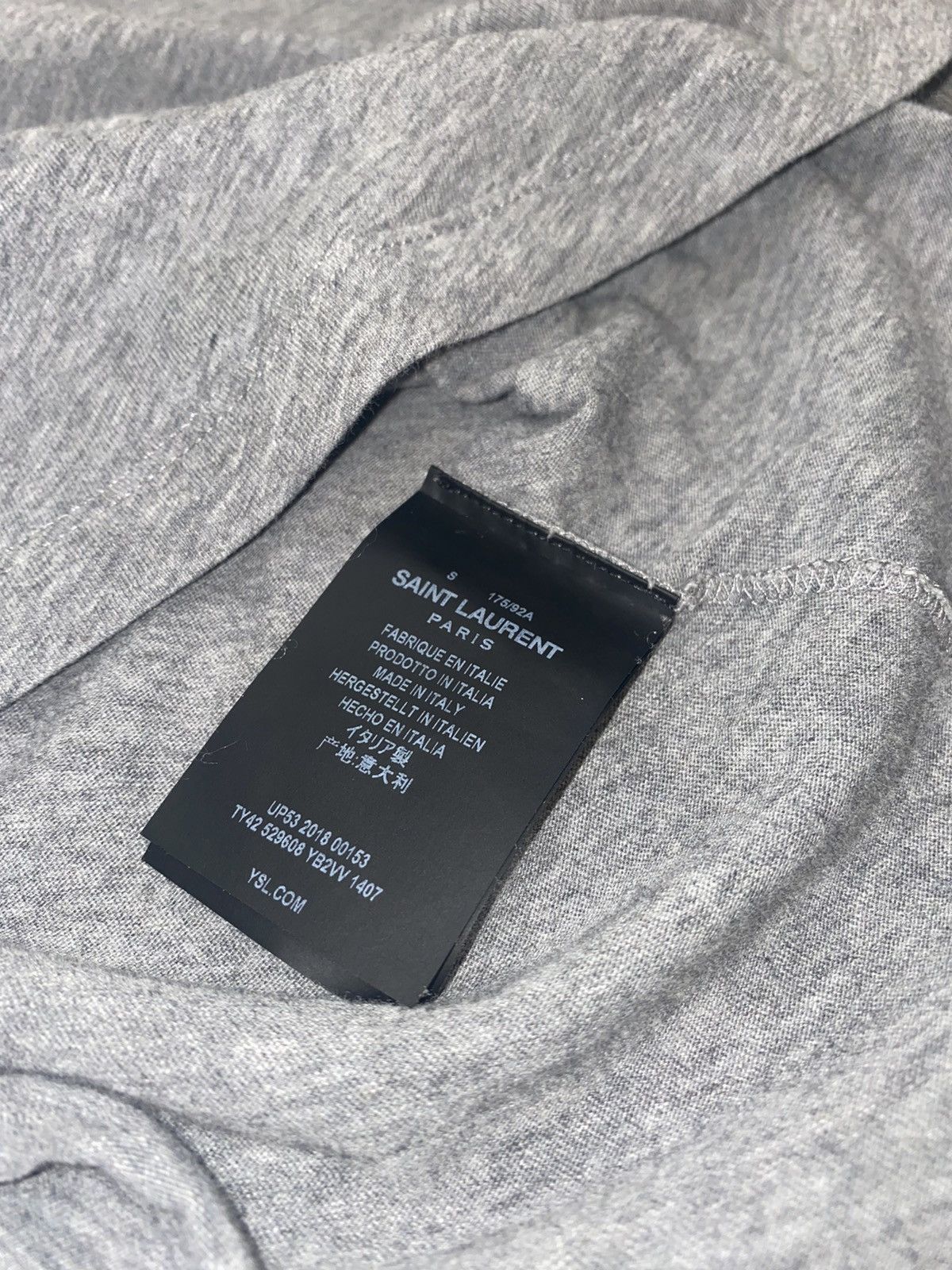 Saint Laurent Paris SS18 Saint Laurent Paris "SL" Star Logo Gray T-Shirt Size US S / EU 44-46 / 1 - 11 Thumbnail