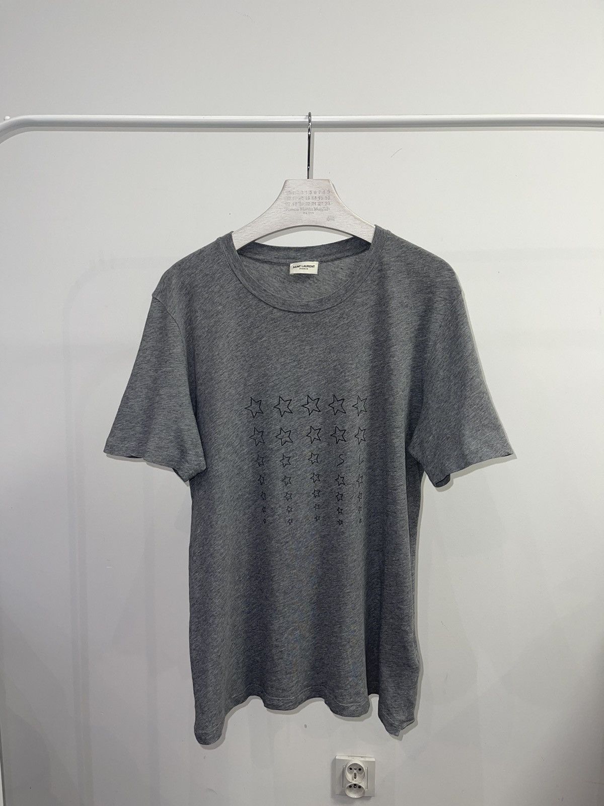 Saint Laurent Paris SS18 Saint Laurent Paris "SL" Star Logo Gray T-Shirt Size US S / EU 44-46 / 1 - 2 Thumbnail
