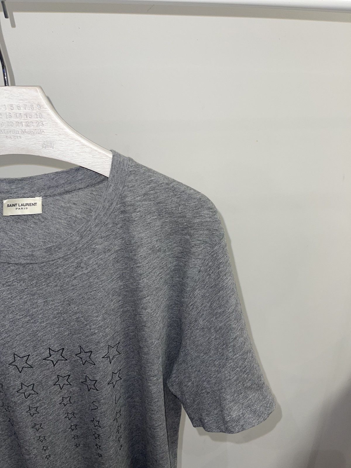 Saint Laurent Paris SS18 Saint Laurent Paris "SL" Star Logo Gray T-Shirt Size US S / EU 44-46 / 1 - 3 Thumbnail