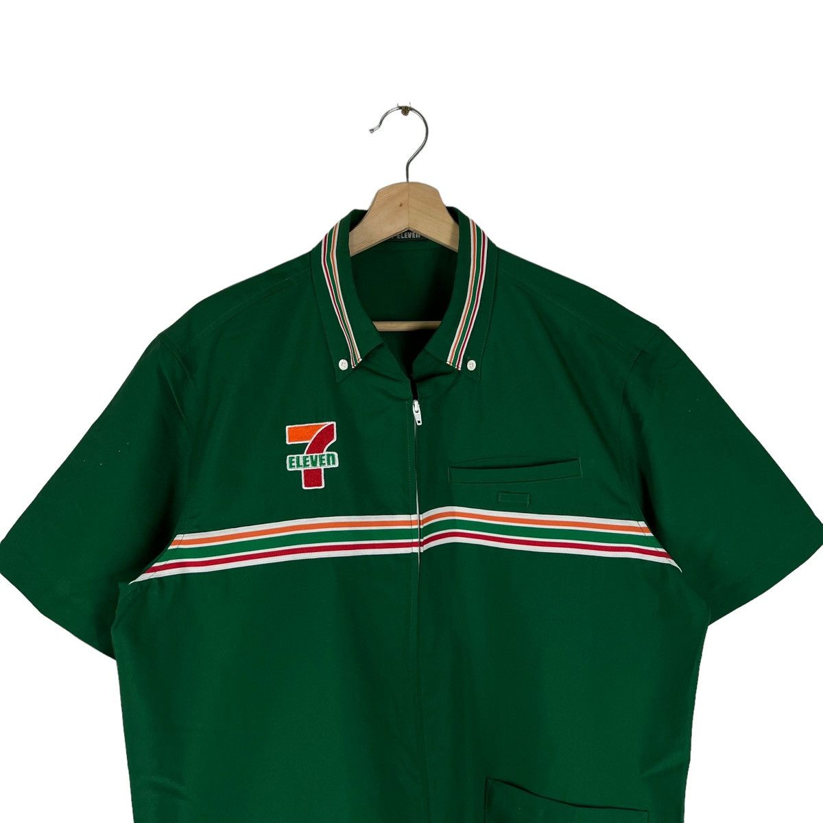 Japanese Brand VINTAGE 7-ELEVEN WORKERS WEAR BIG LOGO JACKET Size US L / EU 52-54 / 3 - 3 Thumbnail