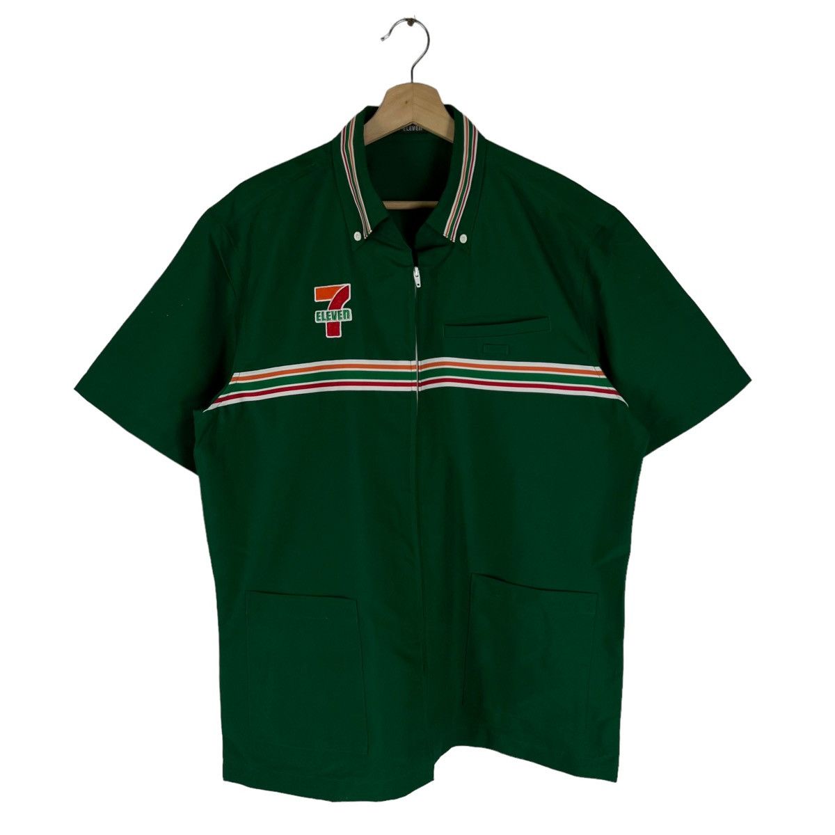 Japanese Brand VINTAGE 7-ELEVEN WORKERS WEAR BIG LOGO JACKET Size US L / EU 52-54 / 3 - 1 Thumbnail