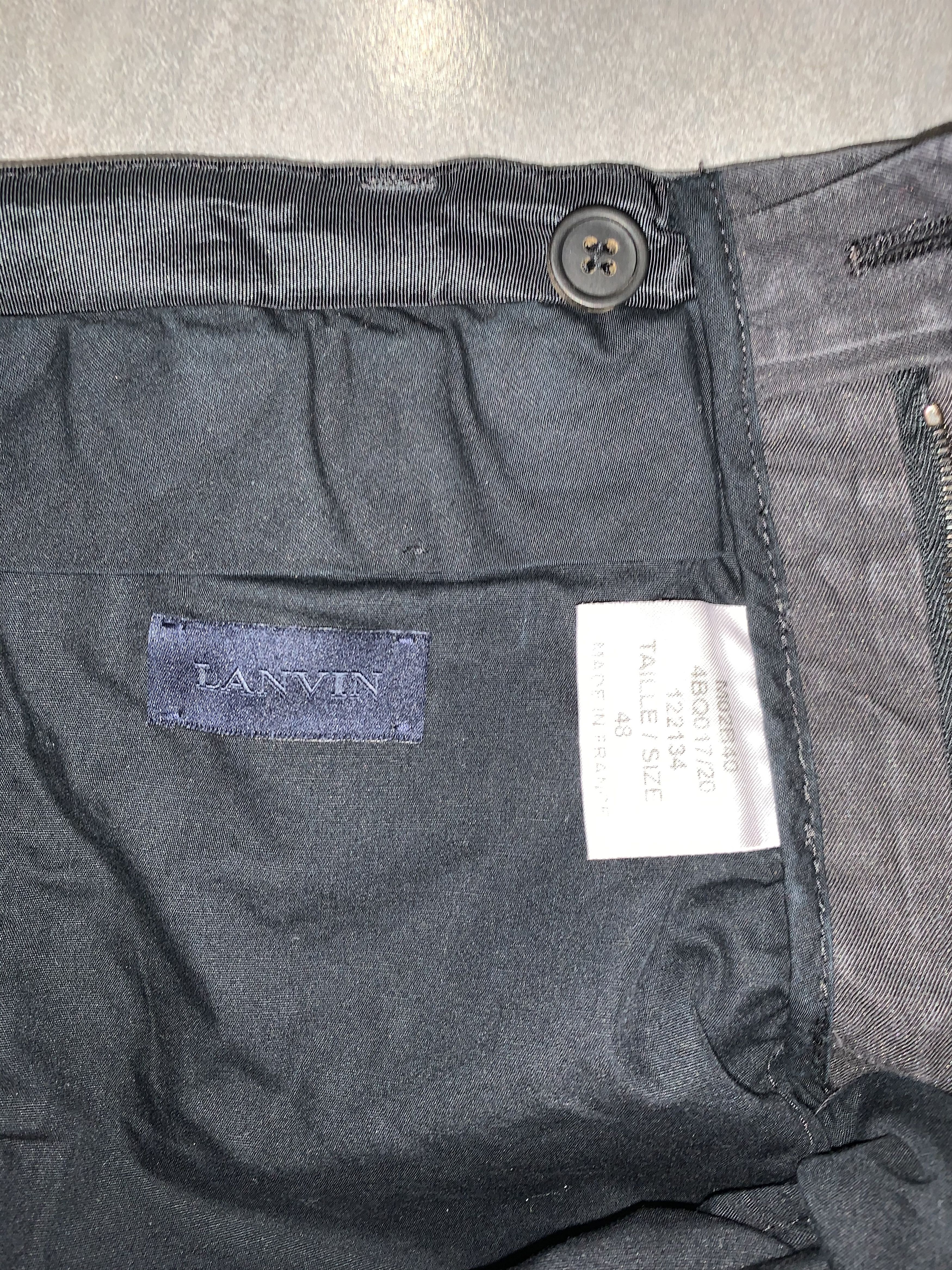 Lanvin Lanvin Washed Grey Metal Casual Pants Size US 30 / EU 46 - 8 Thumbnail