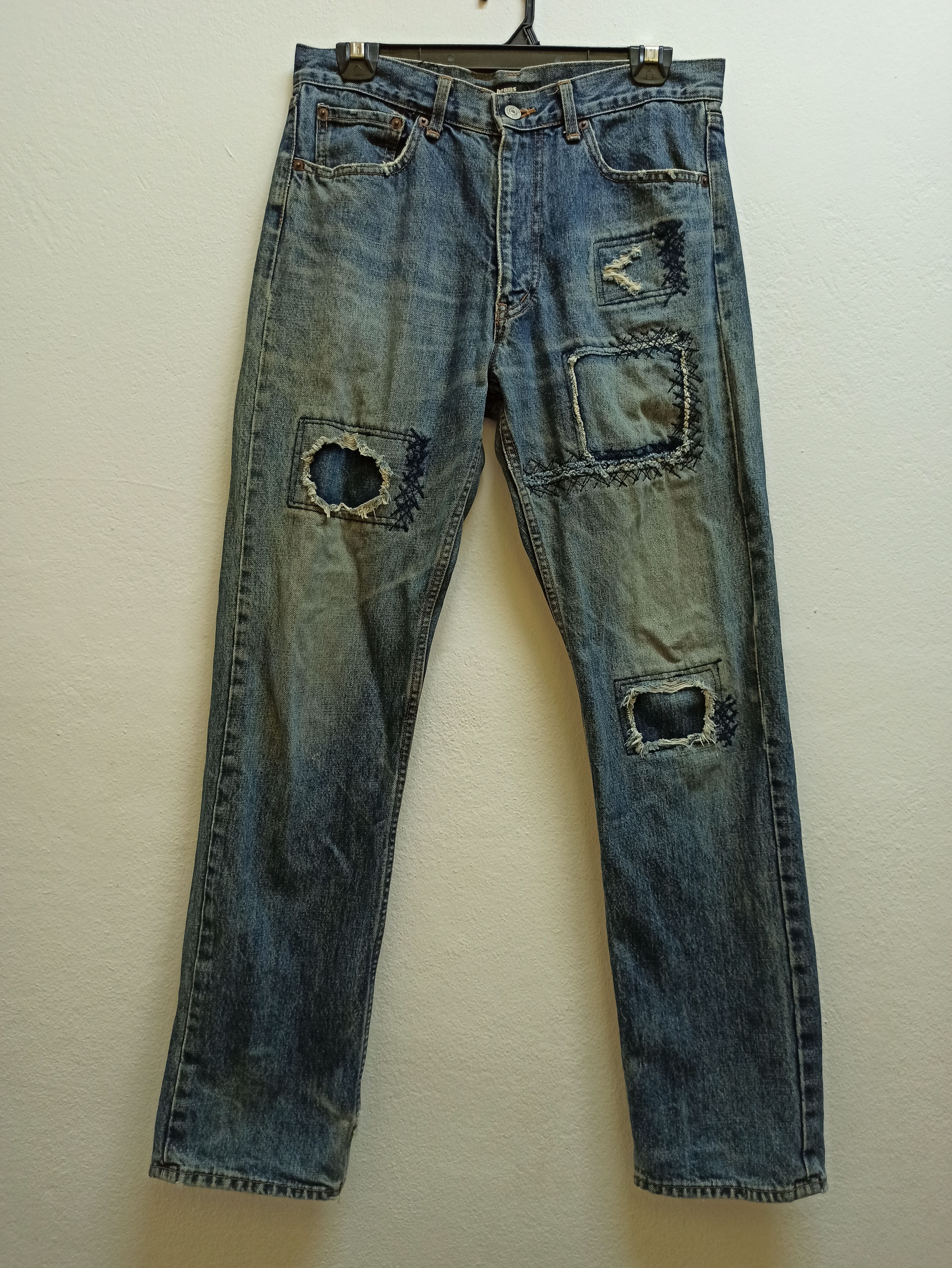 Beams Plus !Steals! Distressed Denim BEAMS Jeans Made In Japan Size US 28 / EU 44 - 1 Thumbnail