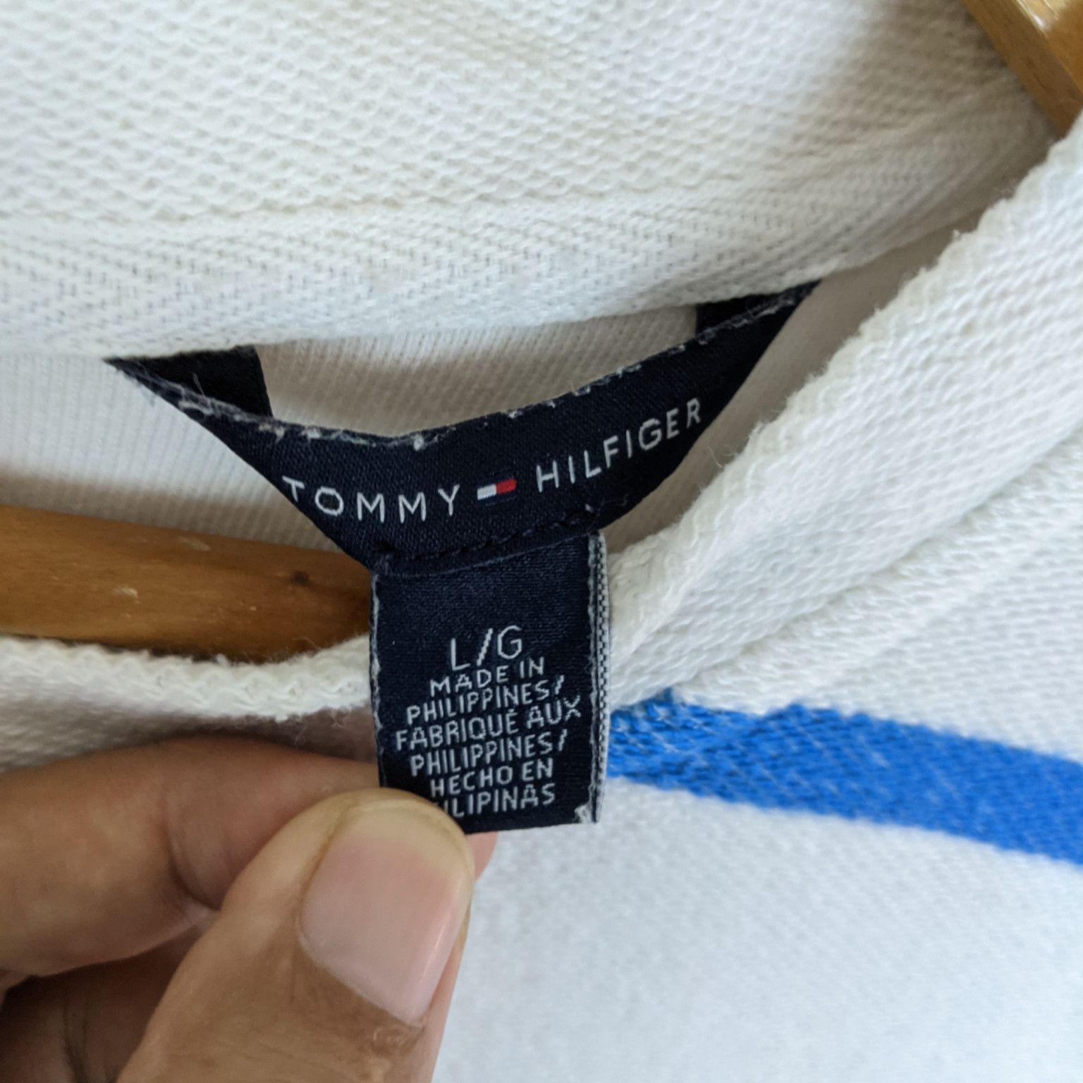 Tommy Hilfiger TOMMY HILFIGER Striped Warm T-Shirt Size US L / EU 52-54 / 3 - 7 Thumbnail