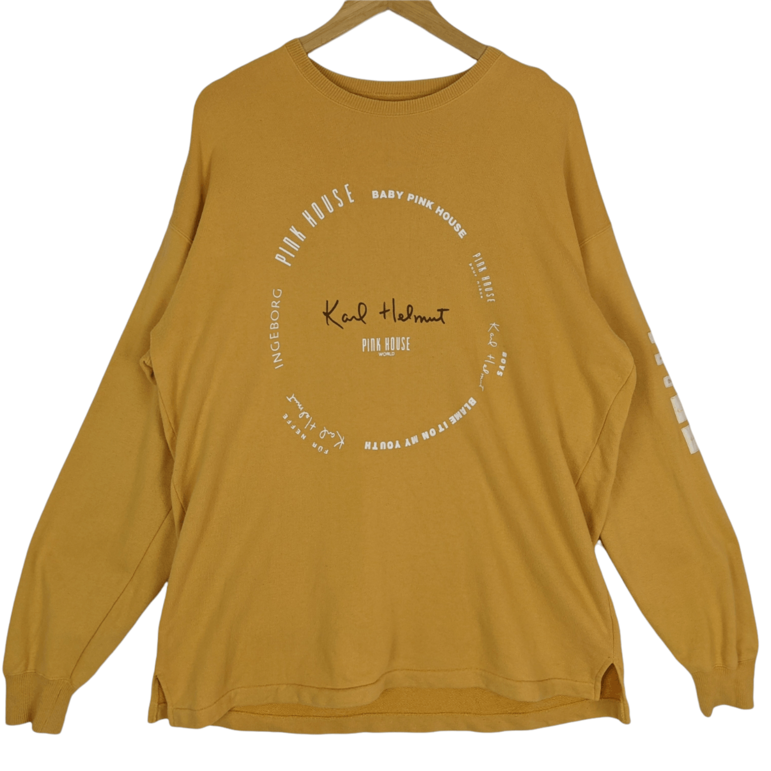 Karl Helmut KARL HELMUT Big Spell Out Oversize Jumper Sweatshirt Size US L / EU 52-54 / 3 - 2 Thumbnail