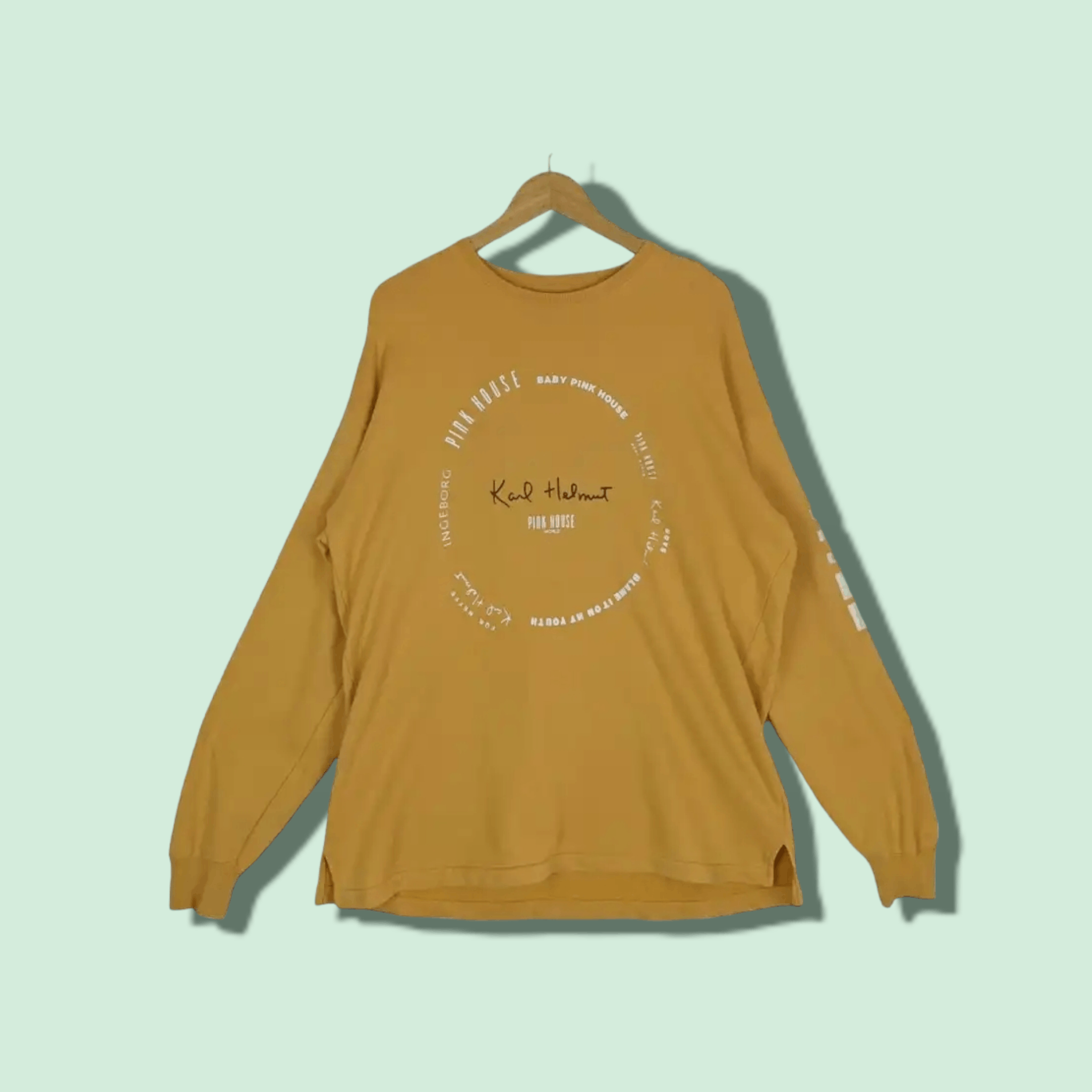 Karl Helmut KARL HELMUT Big Spell Out Oversize Jumper Sweatshirt Size US L / EU 52-54 / 3 - 1 Thumbnail