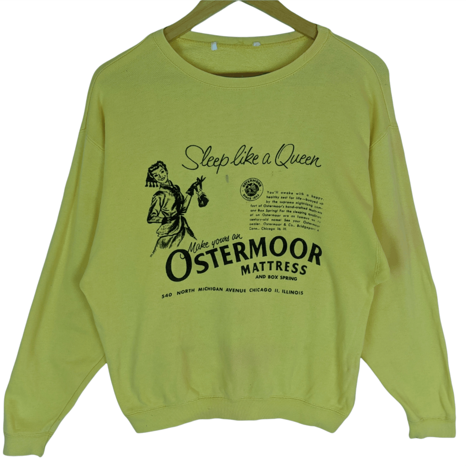 Japanese Brand × Vintage Vintage 90's OSTERMOOR Mattress Jumper Sweatshirt Size US S / EU 44-46 / 1 - 2 Thumbnail