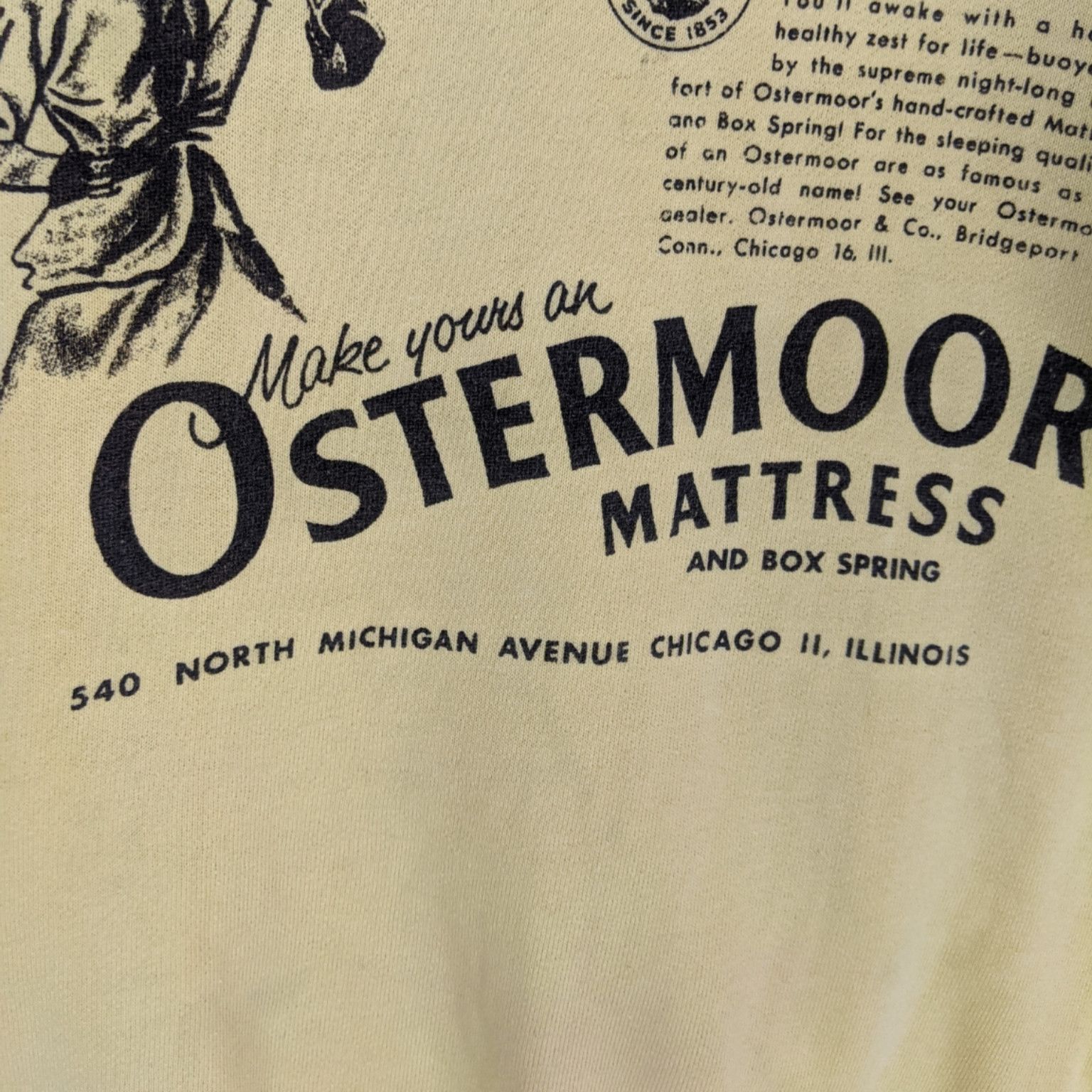 Japanese Brand × Vintage Vintage 90's OSTERMOOR Mattress Jumper Sweatshirt Size US S / EU 44-46 / 1 - 5 Thumbnail