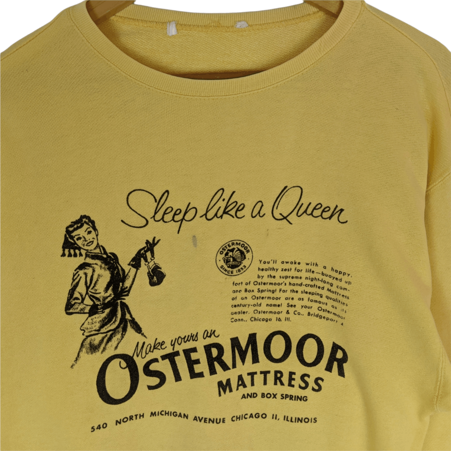 Japanese Brand × Vintage Vintage 90's OSTERMOOR Mattress Jumper Sweatshirt Size US S / EU 44-46 / 1 - 4 Thumbnail