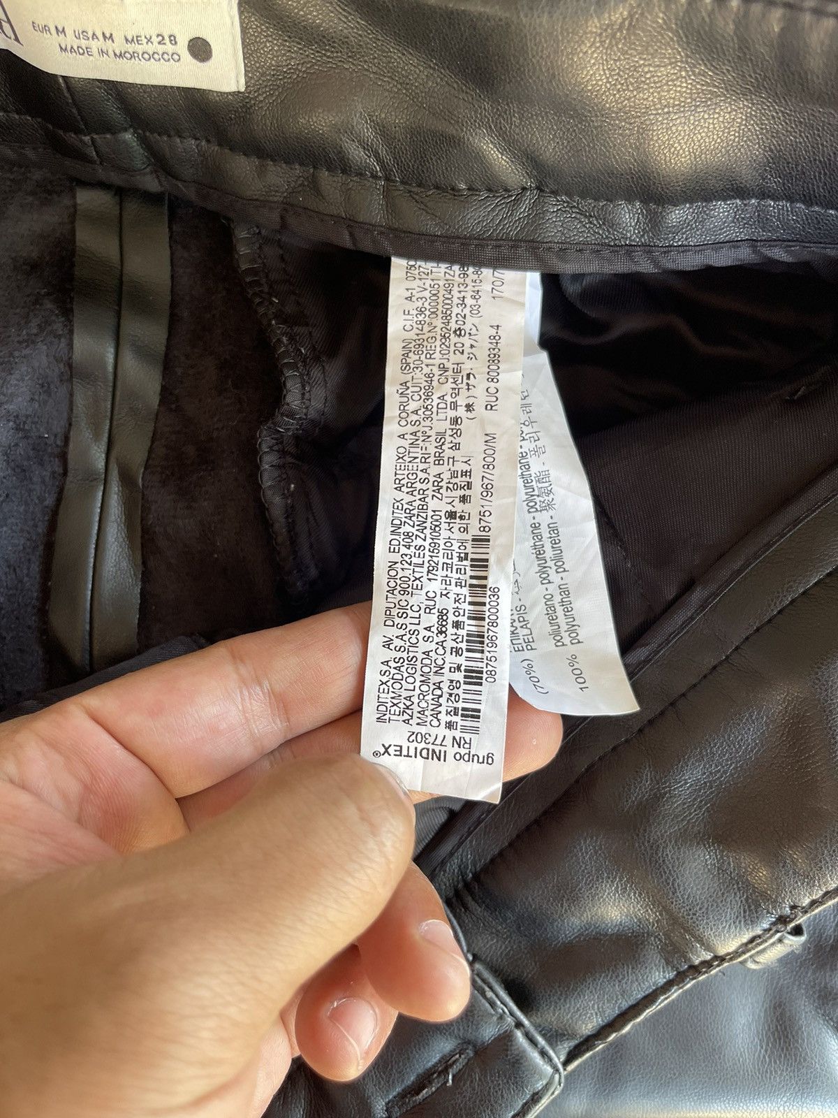 Zara Zara Leather Pants Size 31" - 4 Thumbnail