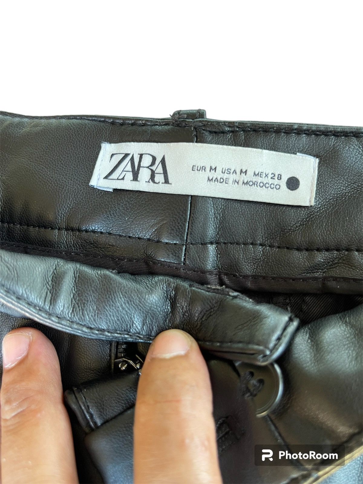 Zara Zara Leather Pants Size 31" - 3 Thumbnail