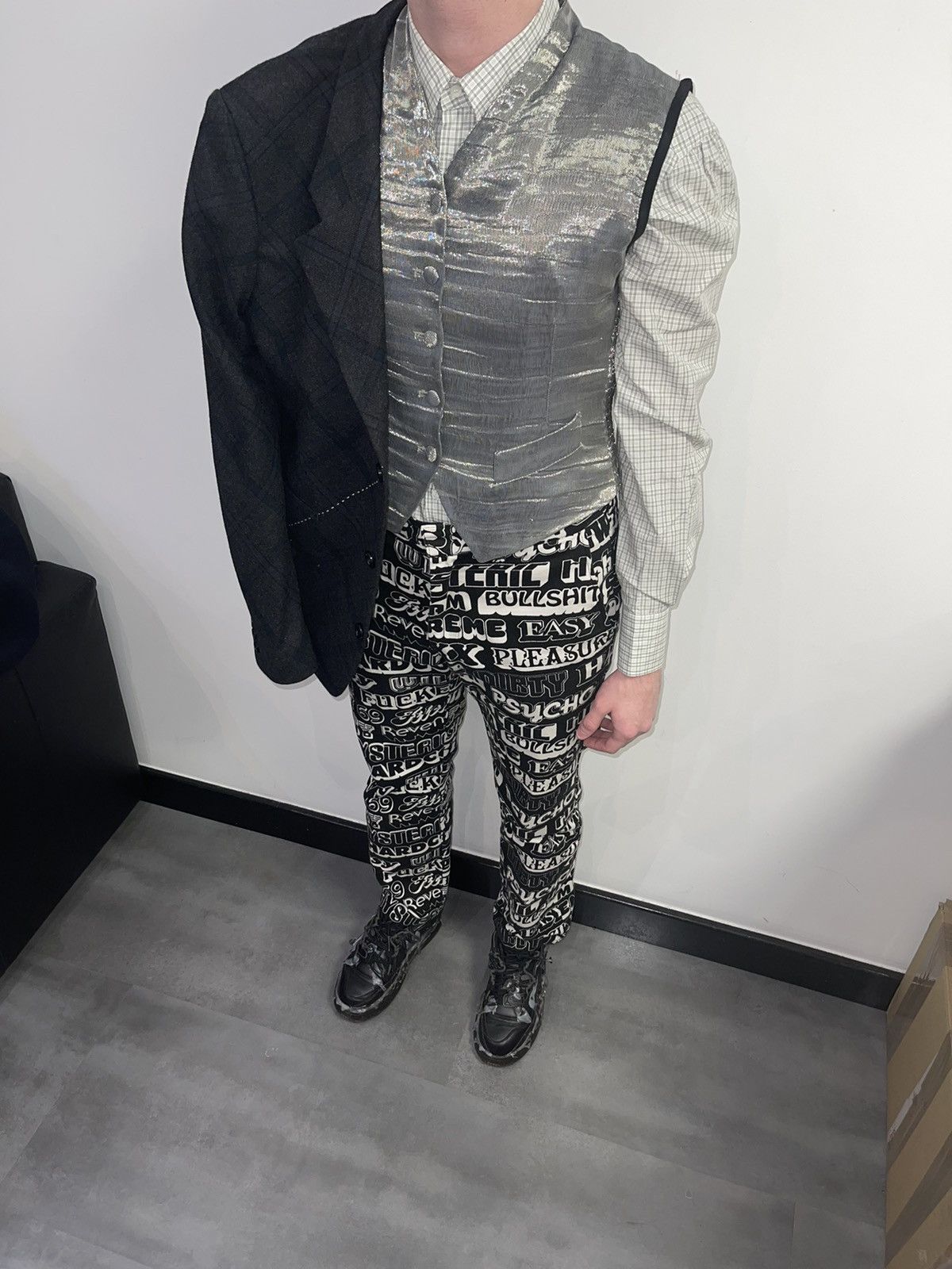 Archive Jean Paul Gaultier Glitter Silver Vest