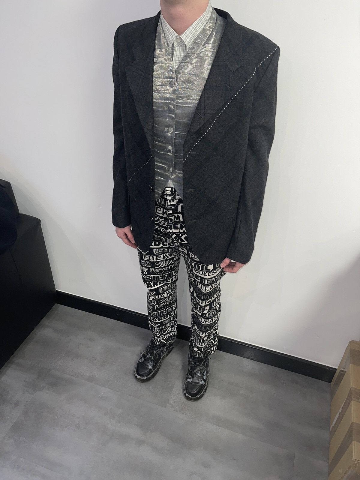 Archive Jean Paul Gaultier Glitter Silver Vest