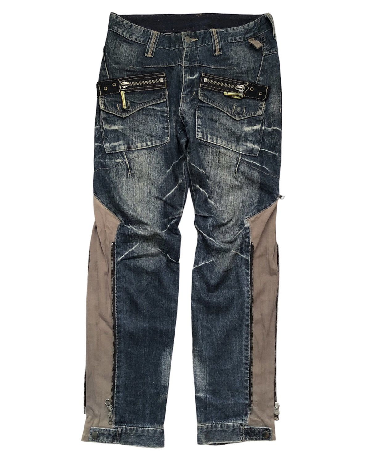image of If Six Was Nine x Le Grande Bleu L G B Ppfm Multipocket Zipper Denim Pants in Indigo Jean (Size 30)
