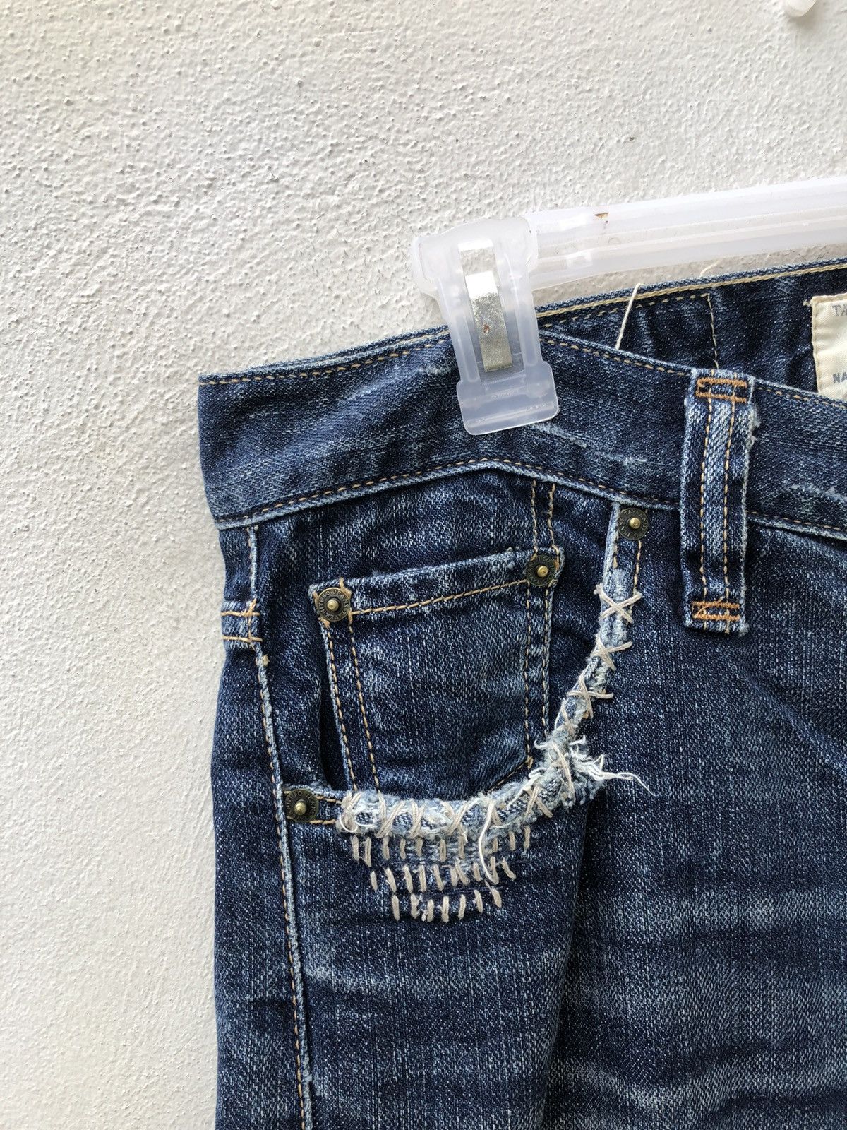 Jimmy Taverniti Taverniti Fonda 17 Distressed Denim Jeans Size US 30 / EU 46 - 7 Thumbnail