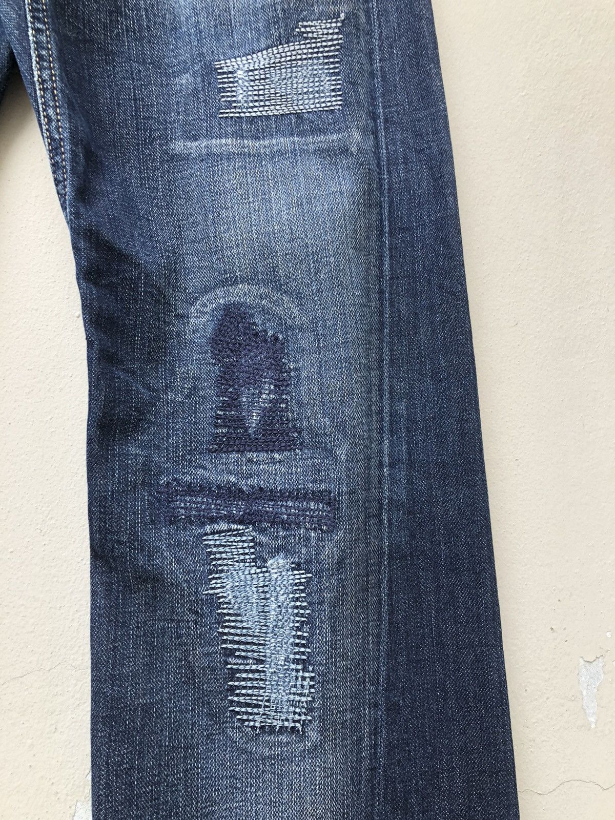 Jimmy Taverniti Taverniti Fonda 17 Distressed Denim Jeans Size US 30 / EU 46 - 15 Thumbnail