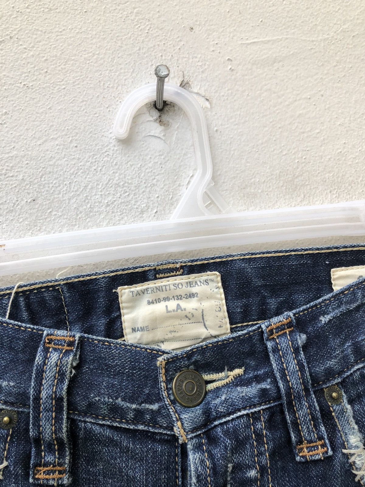 Jimmy Taverniti Taverniti Fonda 17 Distressed Denim Jeans Size US 30 / EU 46 - 8 Thumbnail