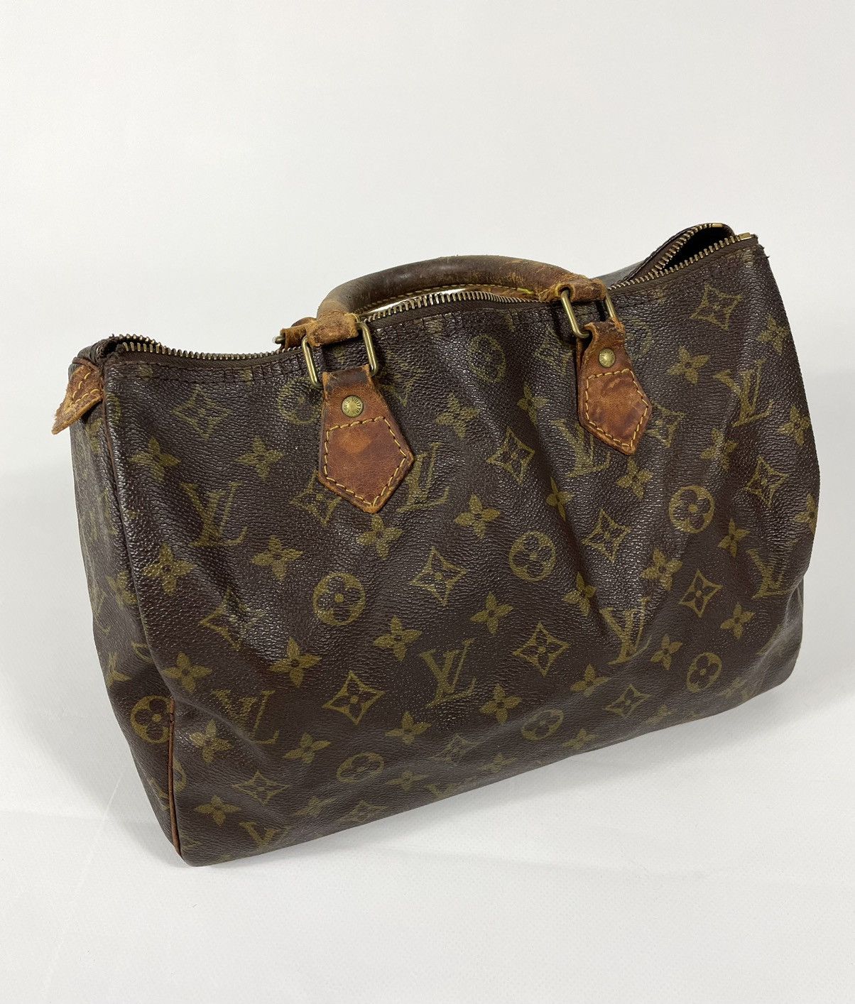 image of 1987 Louis Vuitton Speedy 30 Monogram Keepall Duffle Bag in Brown, Men's