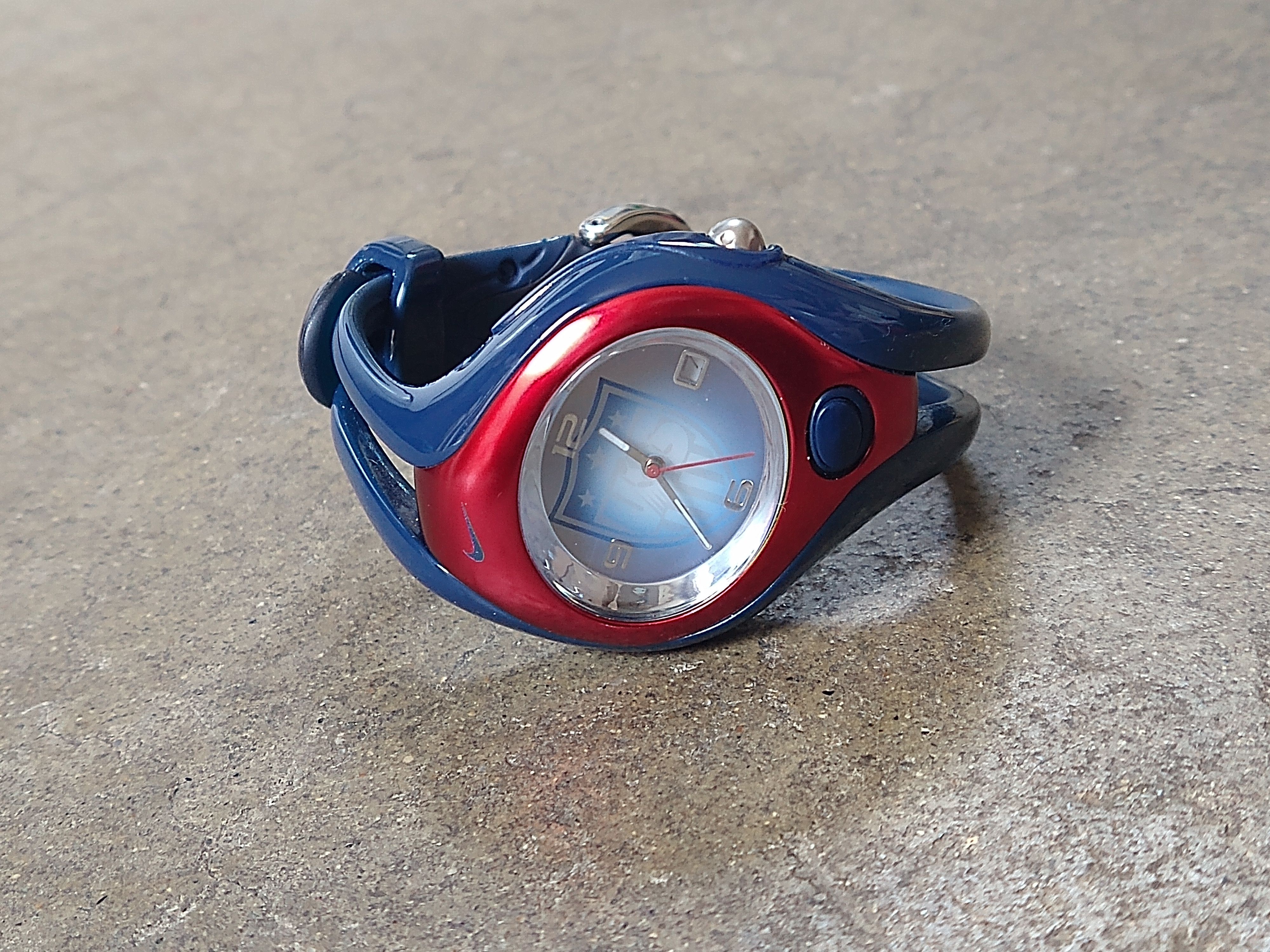 image of Nike Watch Usa Soccer Red Blue Rubber Y2K in Blue/Red, Men's