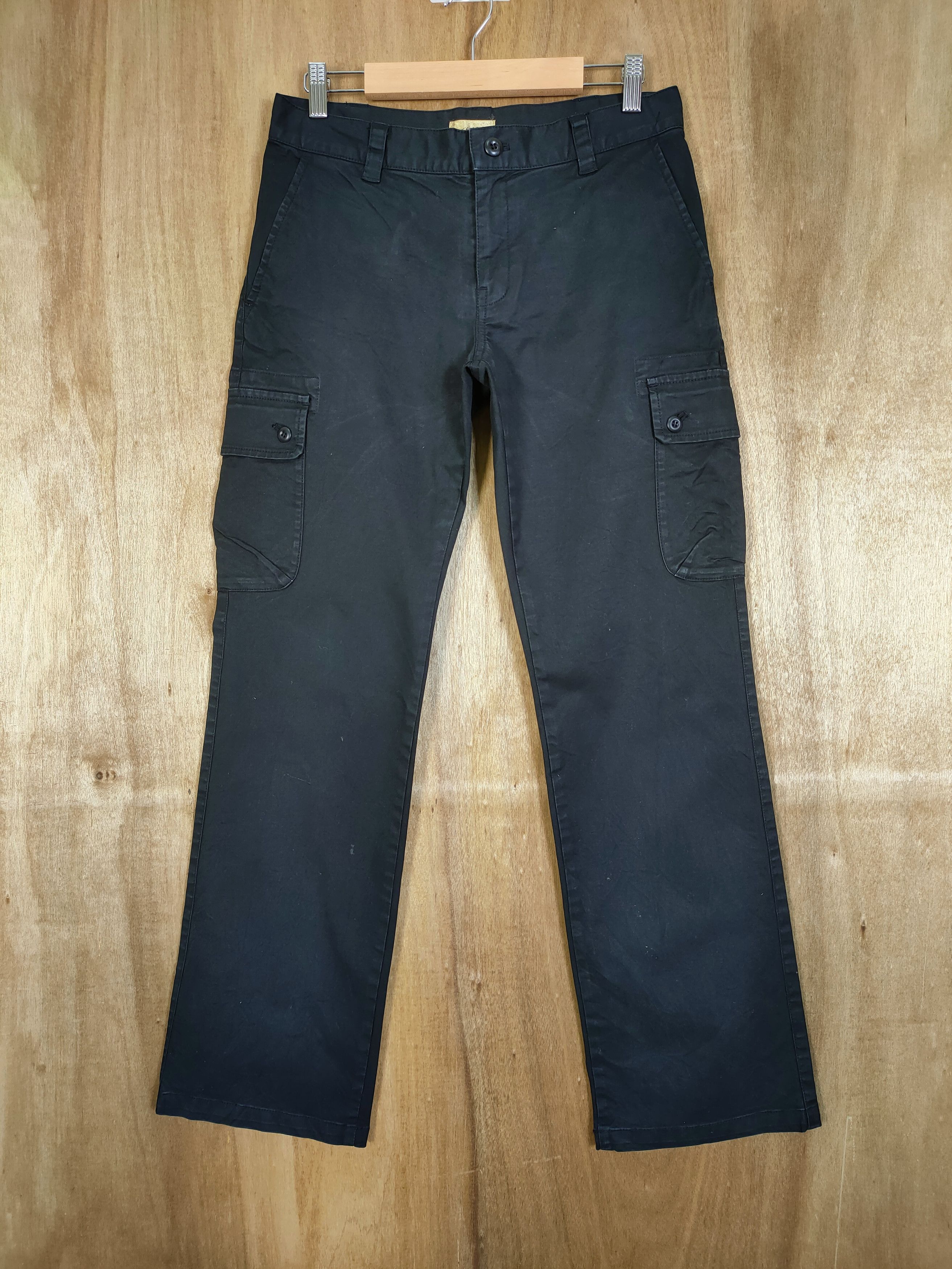 Japanese Brand NOBLE BLACK CARGO PANTS Size US 30 / EU 46 - 1 Thumbnail