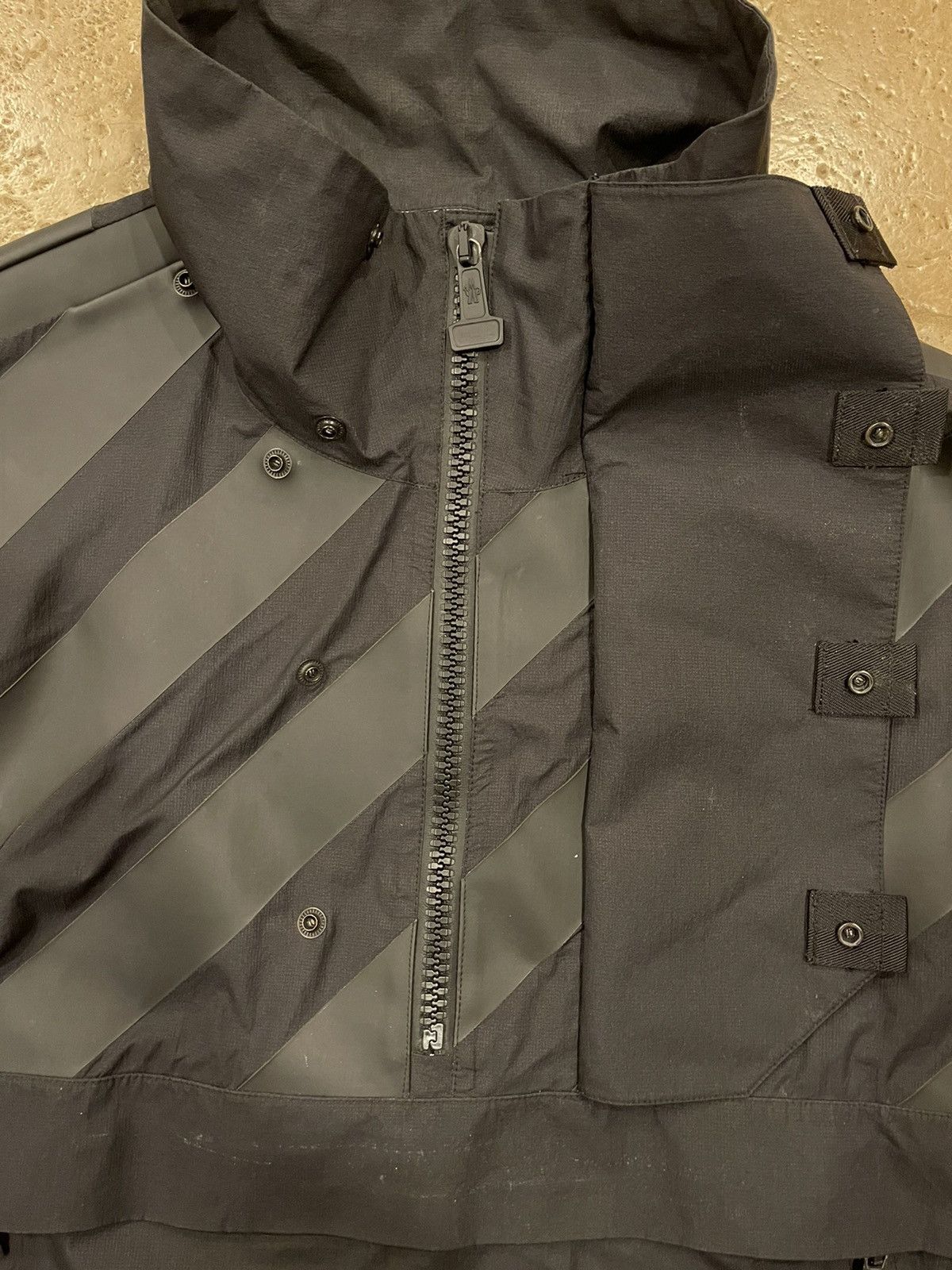 Moncler × Off-White Moncler x Off White Donville Smock Black Windbreaker Jacket Size US L / EU 52-54 / 3 - 11 Thumbnail