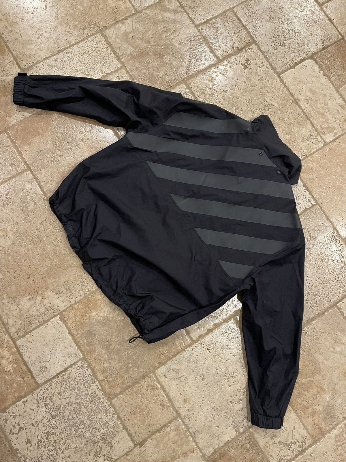 Moncler × Off-White Moncler x Off White Donville Smock Black Windbreaker Jacket Size US L / EU 52-54 / 3 - 3 Thumbnail
