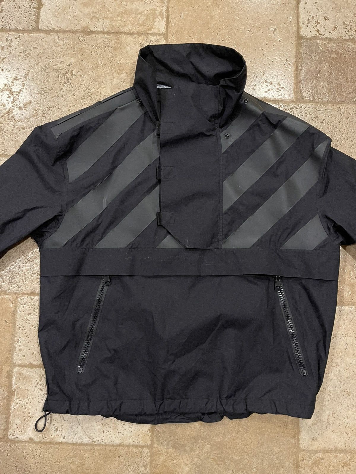 Moncler × Off-White Moncler x Off White Donville Smock Black Windbreaker Jacket Size US L / EU 52-54 / 3 - 6 Thumbnail