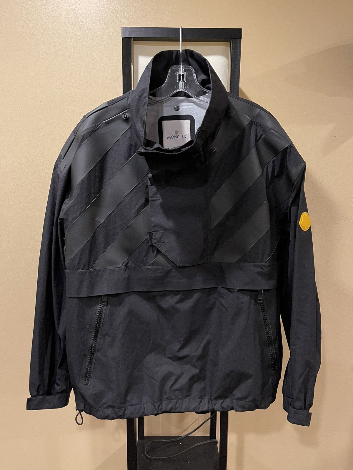 Moncler × Off-White Moncler x Off White Donville Smock Black Windbreaker Jacket Size US L / EU 52-54 / 3 - 4 Thumbnail