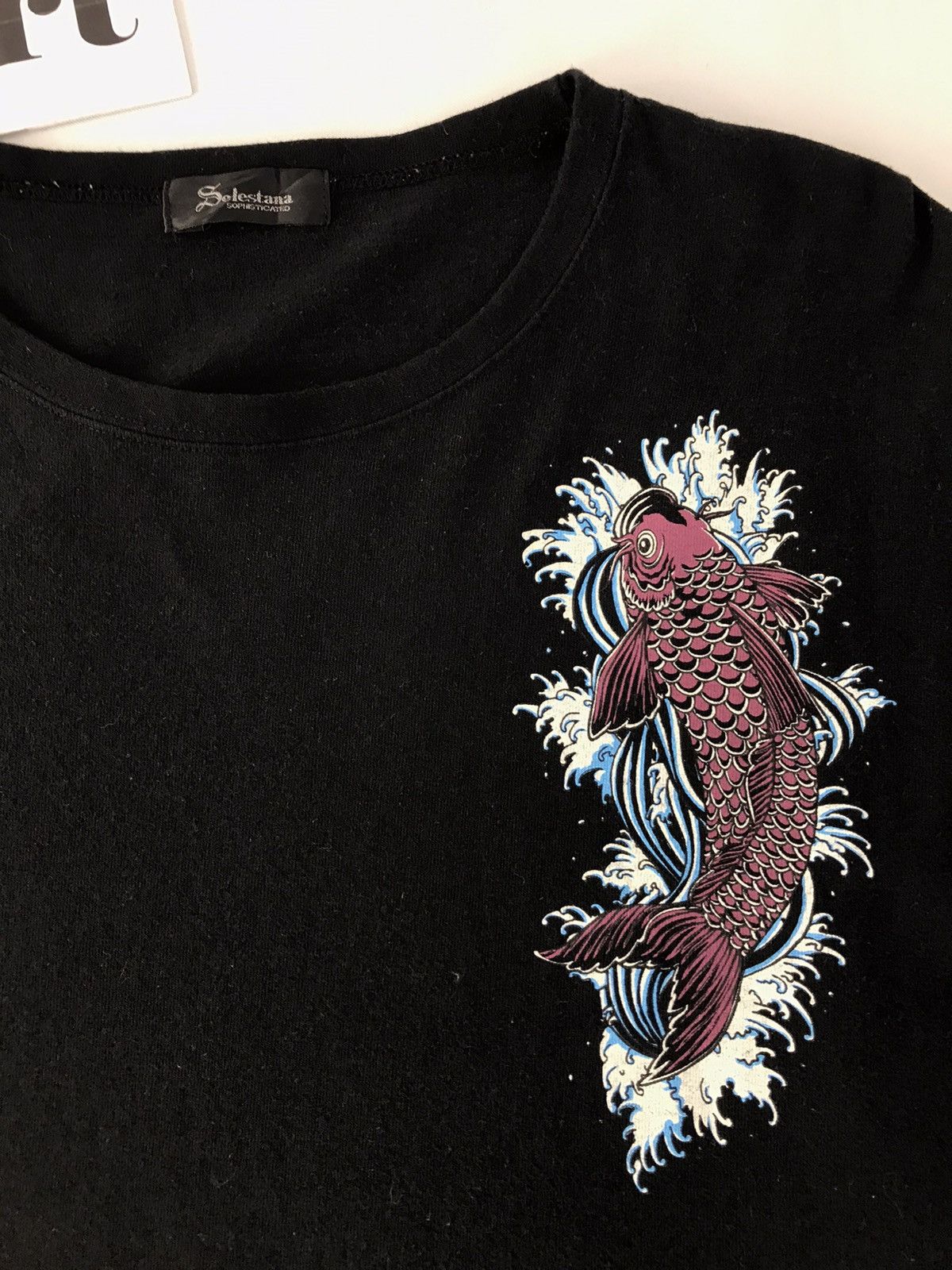 Japanese Brand Selestana Big Logo Red Koi Fish Painted Tee Size US M / EU 48-50 / 2 - 4 Thumbnail