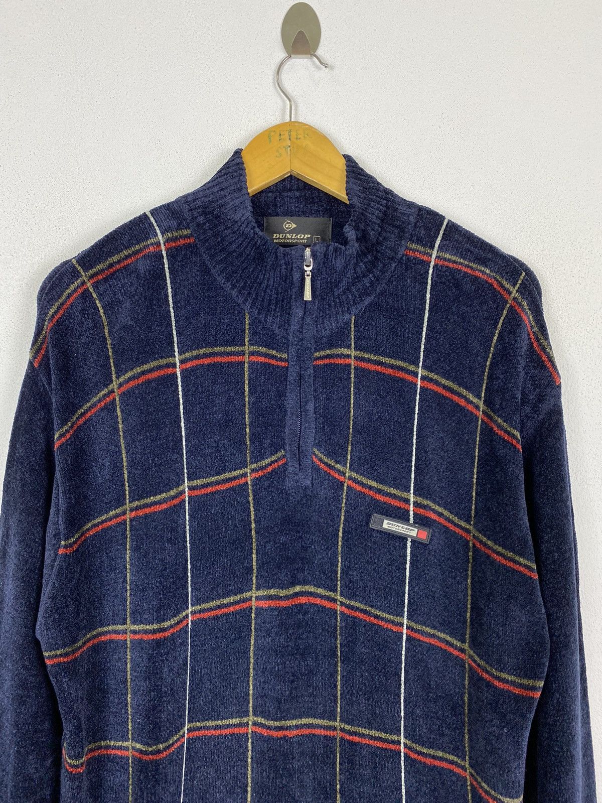 Dunlop × Vintage VINTAGE DUNLOP MOTORSPORT KNITWEAR SWEATER Size US L / EU 52-54 / 3 - 3 Thumbnail