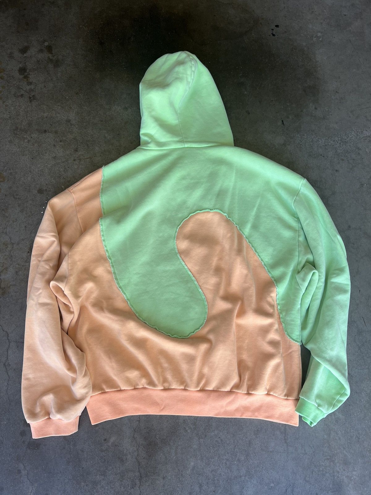 ERL 2021 ERL Swirl Hoodie Sweatshirt Green Orange Size US XL / EU 56 / 4 - 7 Thumbnail