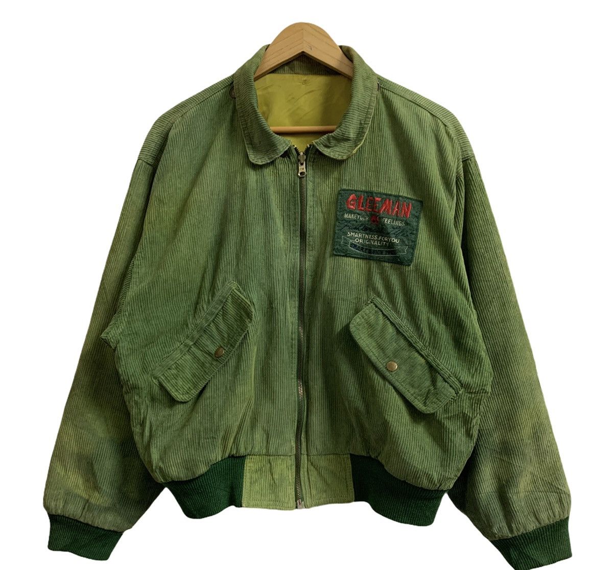 Japanese Brand Gleeman Corduroy Reversible Bomber Jacket Size US M / EU 48-50 / 2 - 1 Thumbnail