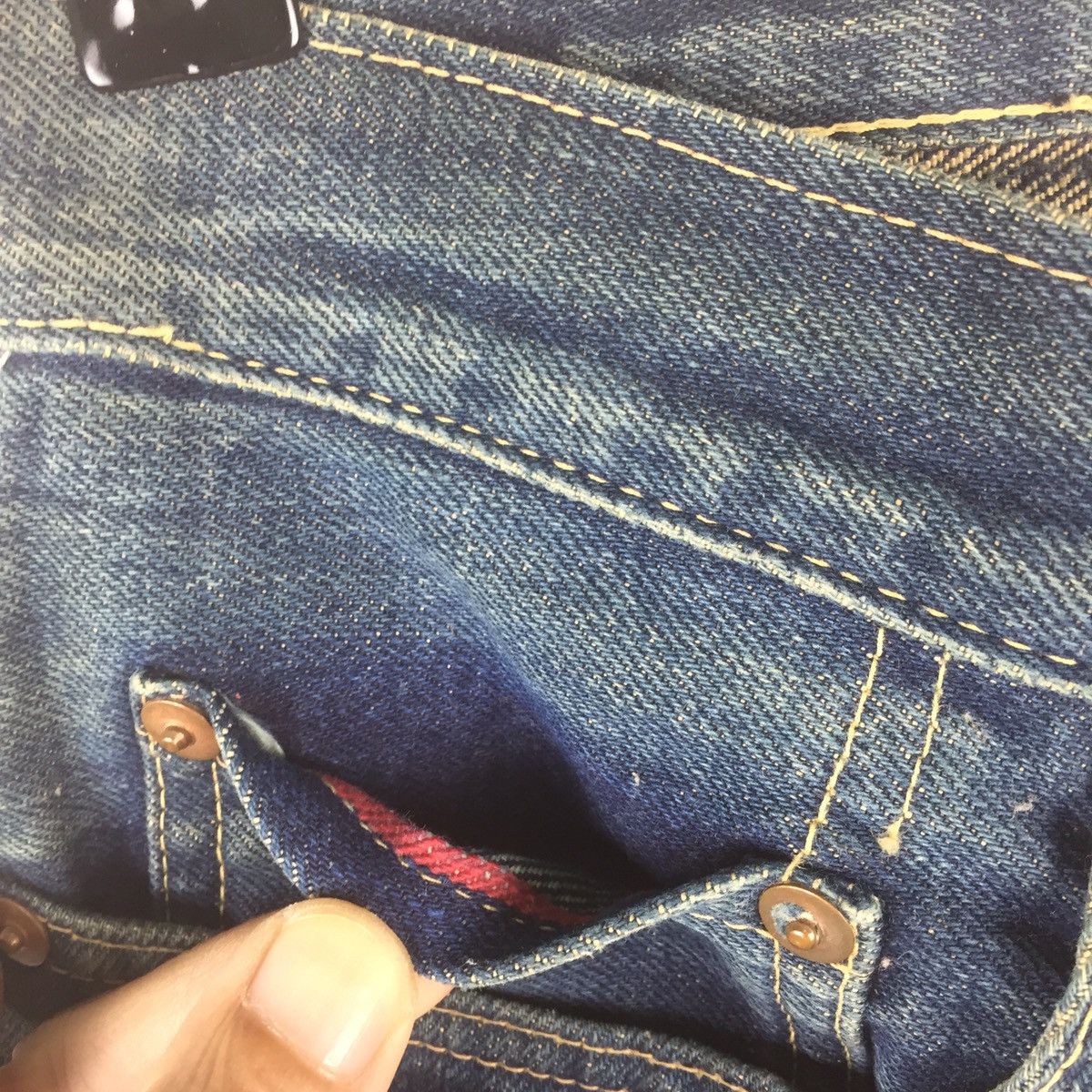 HOLLYWOOD RANCH MARKET × Japanese Brand × Vintage Vintage HR Market Jeans selvedge distressed denim Size US 29 - 5 Thumbnail