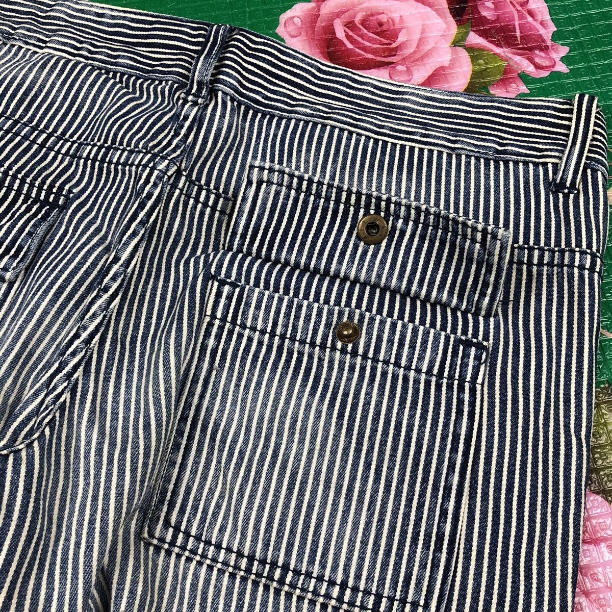 Designer × Japanese Brand Vintage heritage store hickory stripe double knee Size US 32 / EU 48 - 9 Thumbnail