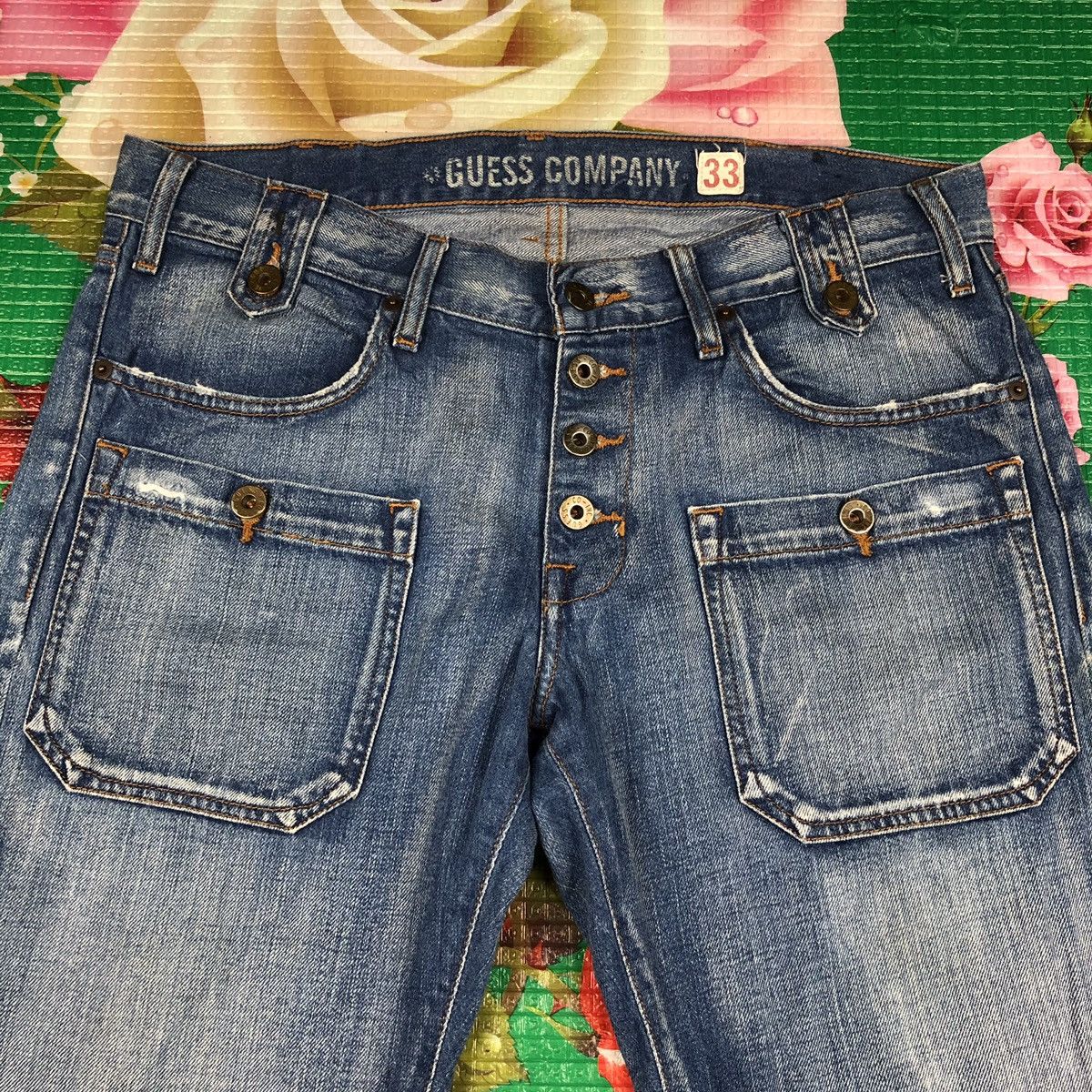 Guess × Vintage Vintage GUESS tactical pocket bootcut flare jeans Size US 35 - 2 Thumbnail