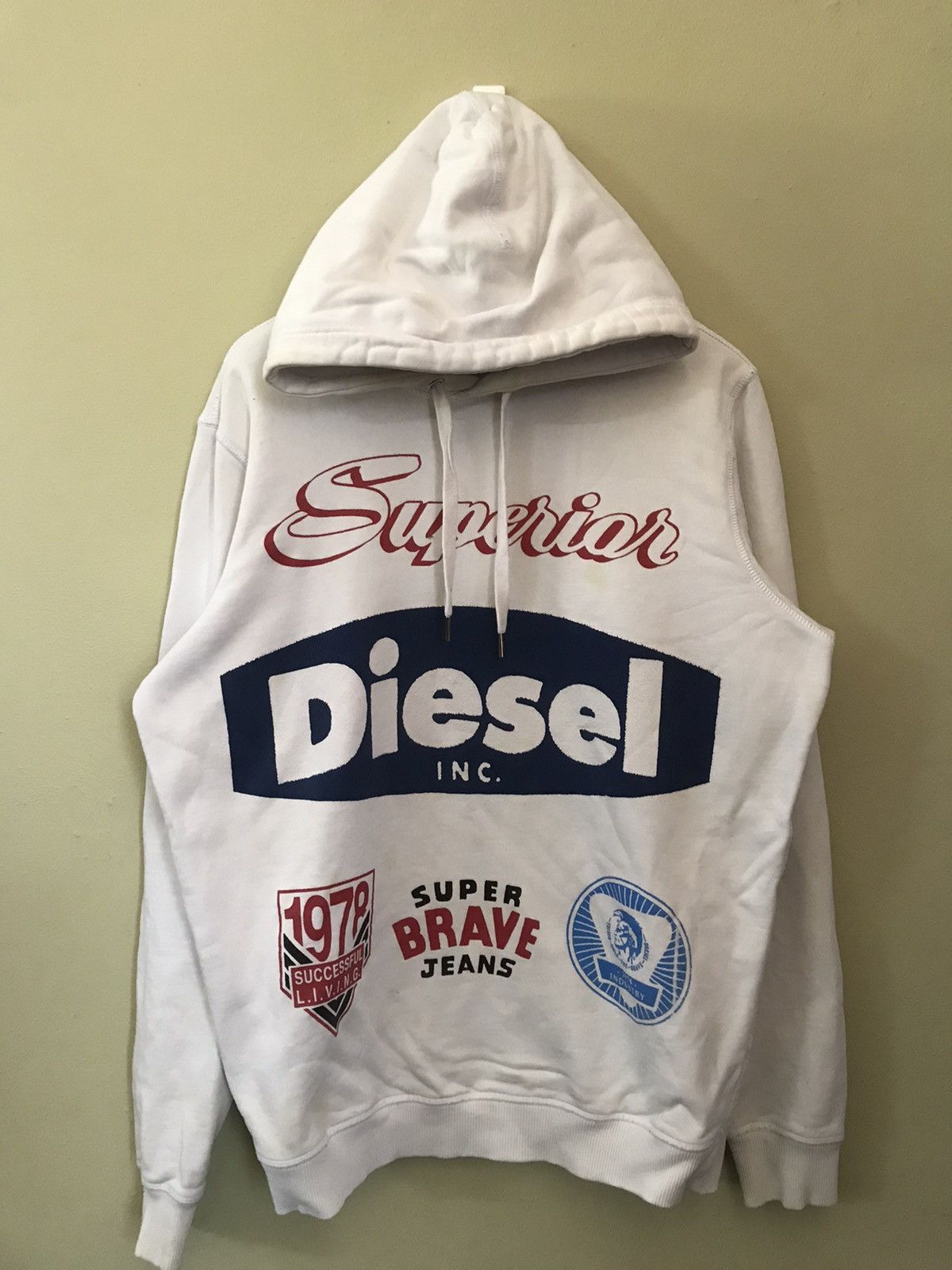 Diesel × Vintage VINTAGE DIESEL SWEATSHIRT HOODIE VERY RARE DESIGN Size US M / EU 48-50 / 2 - 2 Thumbnail