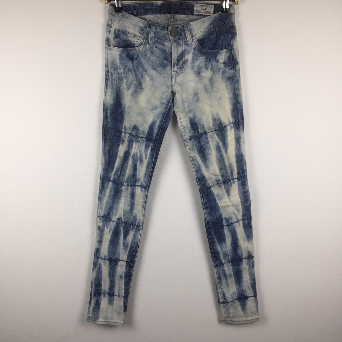 Japanese Brand × Vintage Vintage azul by moussy skinny leg tie dye like skeleton Size 28" / US 6 / IT 42 - 1 Thumbnail
