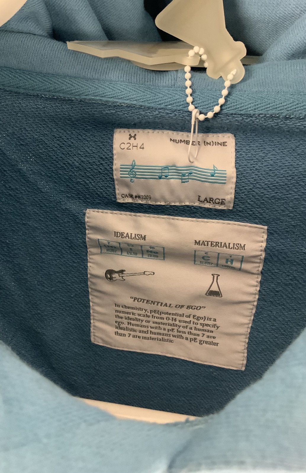 C2H4 × Number (N)ine C2H4 Number (n)ine Musician Hoodie Sweatshirt Blue Gray L Size US L / EU 52-54 / 3 - 6 Thumbnail