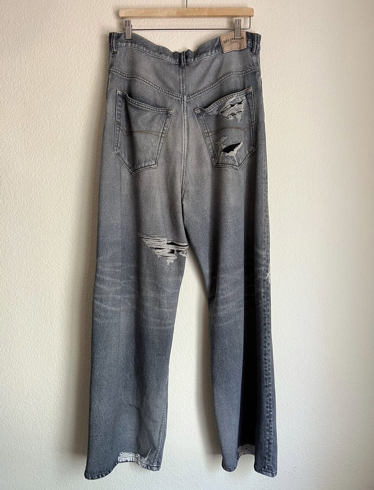 Balenciaga Balenciaga Trompe L’Oeil Wide Leg Jeans Size US 30 / EU 46 - 4 Thumbnail