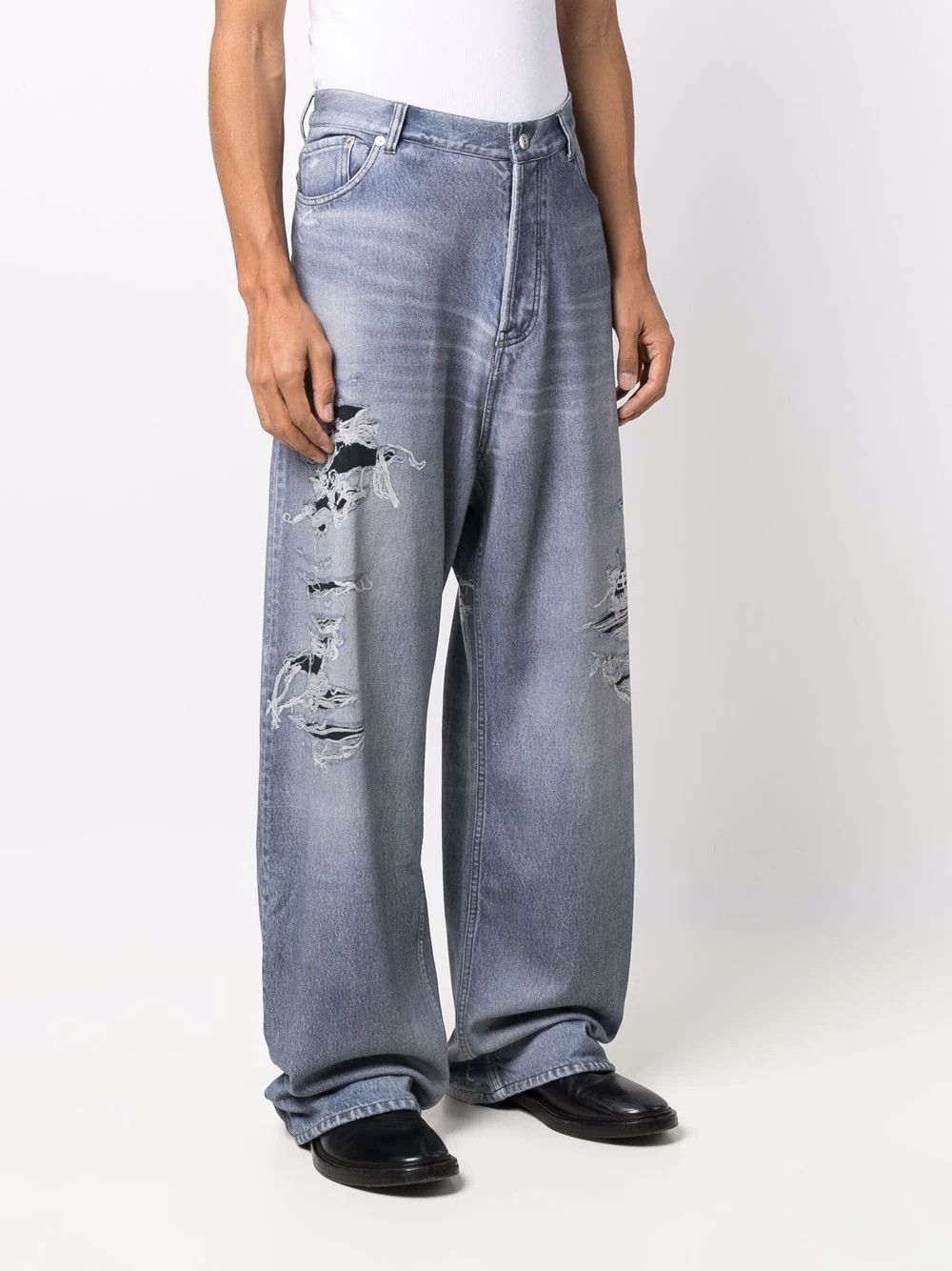 Balenciaga Balenciaga Trompe L’Oeil Wide Leg Jeans Size US 30 / EU 46 - 1 Thumbnail