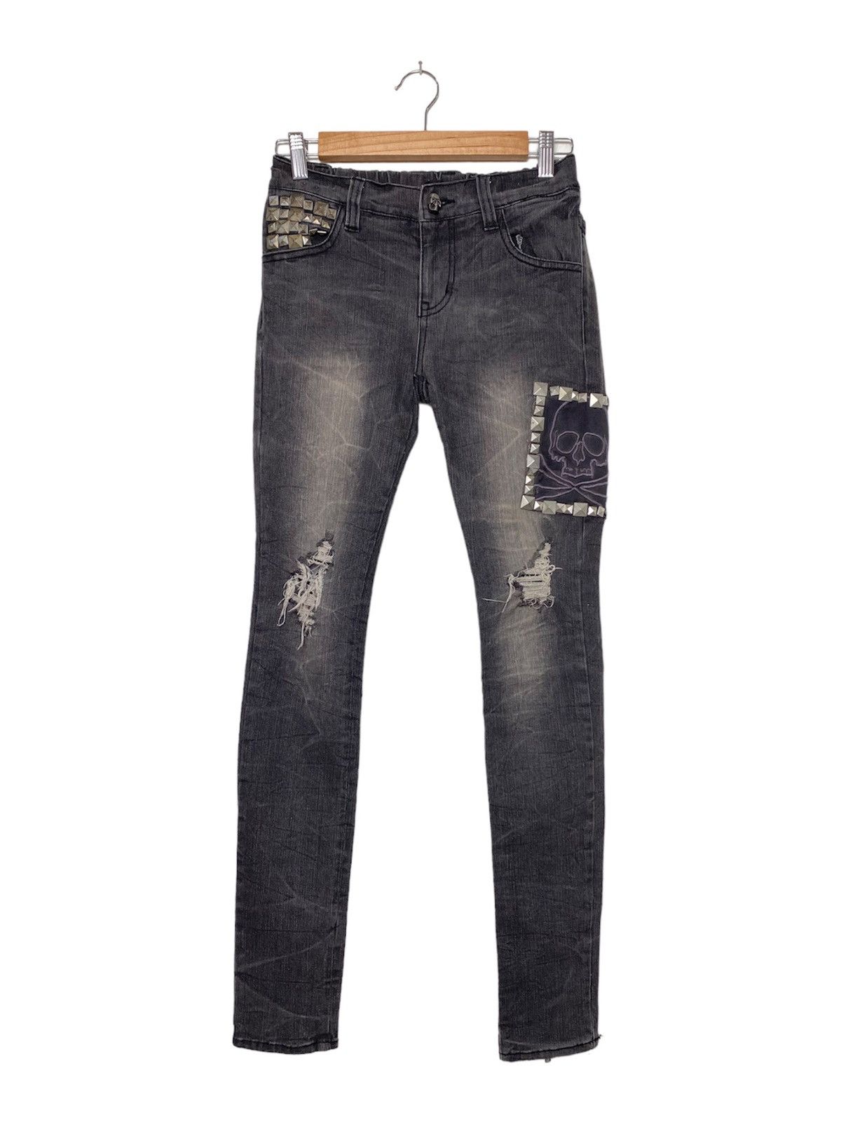 Japanese Brand Vintage Gladnews Chrome Skulls Hearts Denim Size 27" / US 4 / IT 40 - 2 Thumbnail